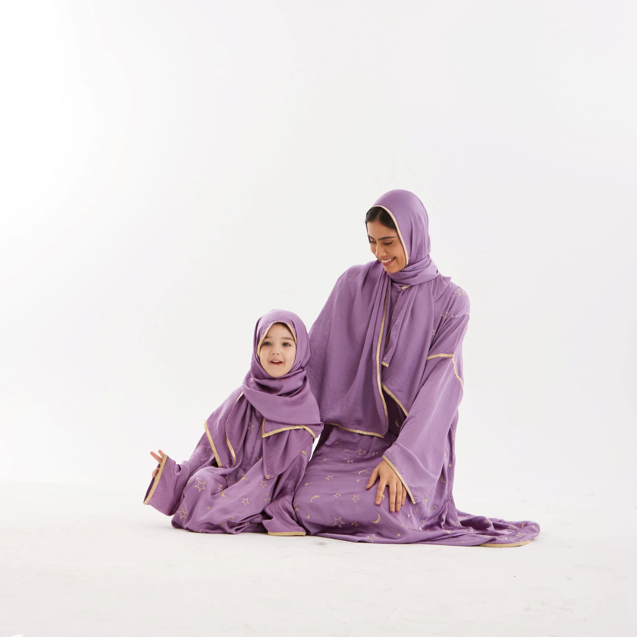 Lilac Ahlam Prayer Abaya-Kids - Image 4