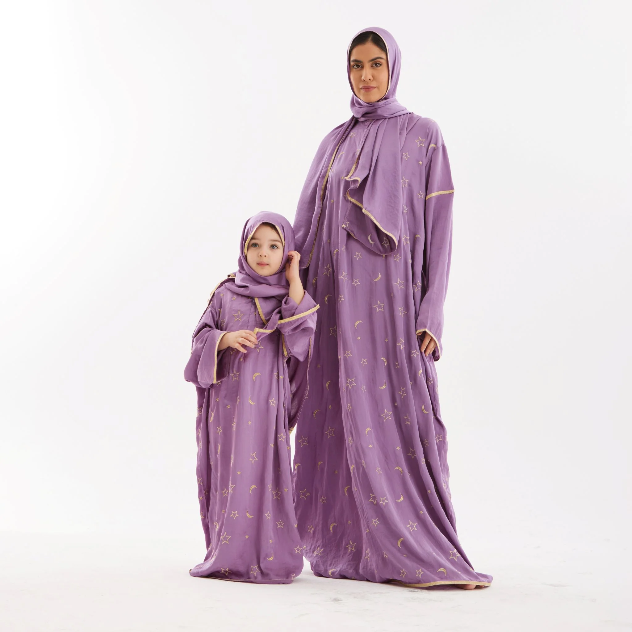 Lilac Ahlam Prayer Abaya-Kids - Image 5