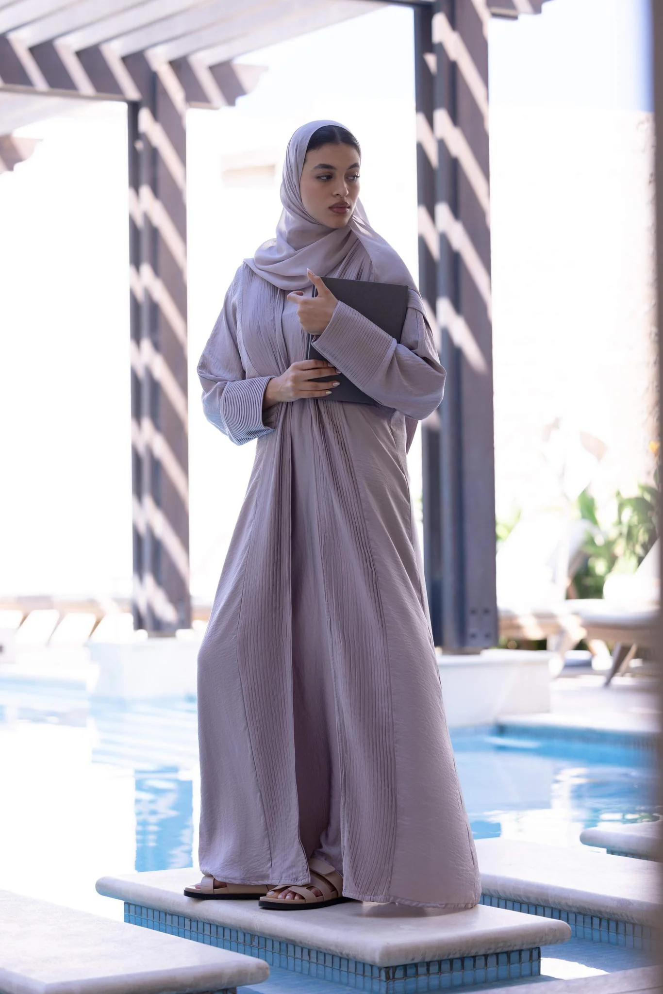 Alya Abaya Grey - Image 3