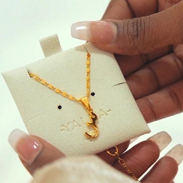 Arabic Initial Necklace - Gold - Image 10