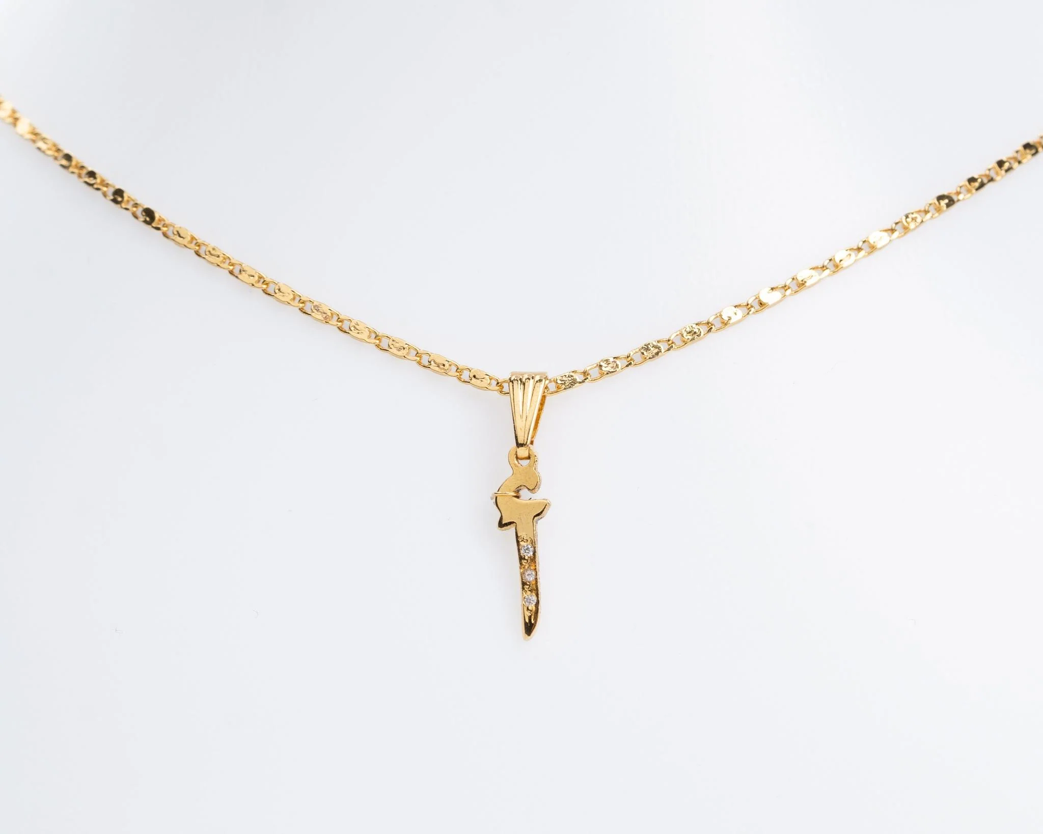 Arabic Initial Necklace - Gold - Image 8