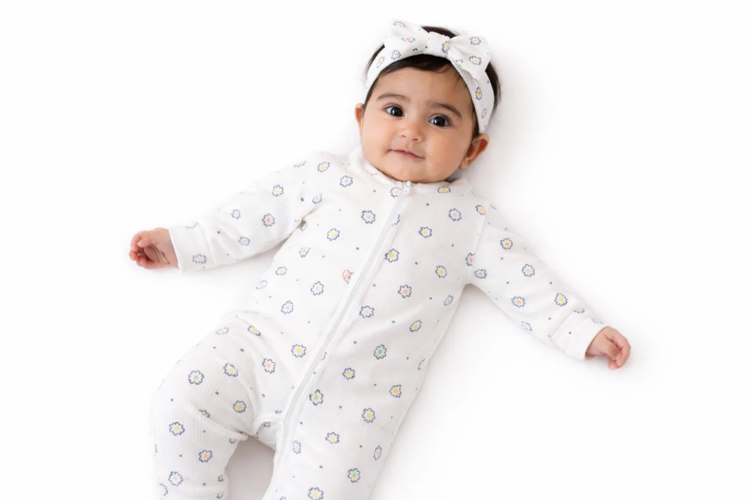 Baby Girl Flower romper and muslin set