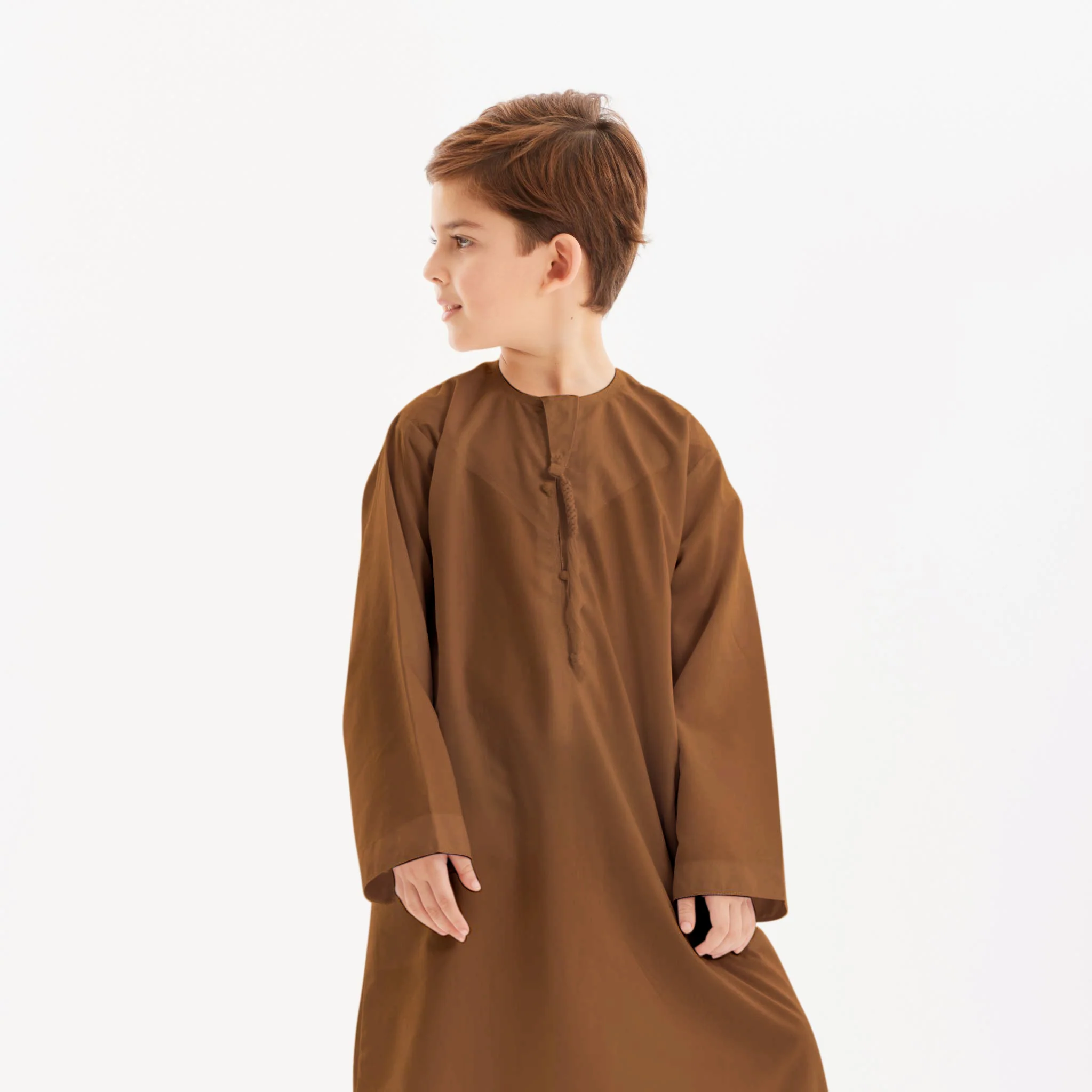 Brown Emirati Kandora-Kids - Image 3