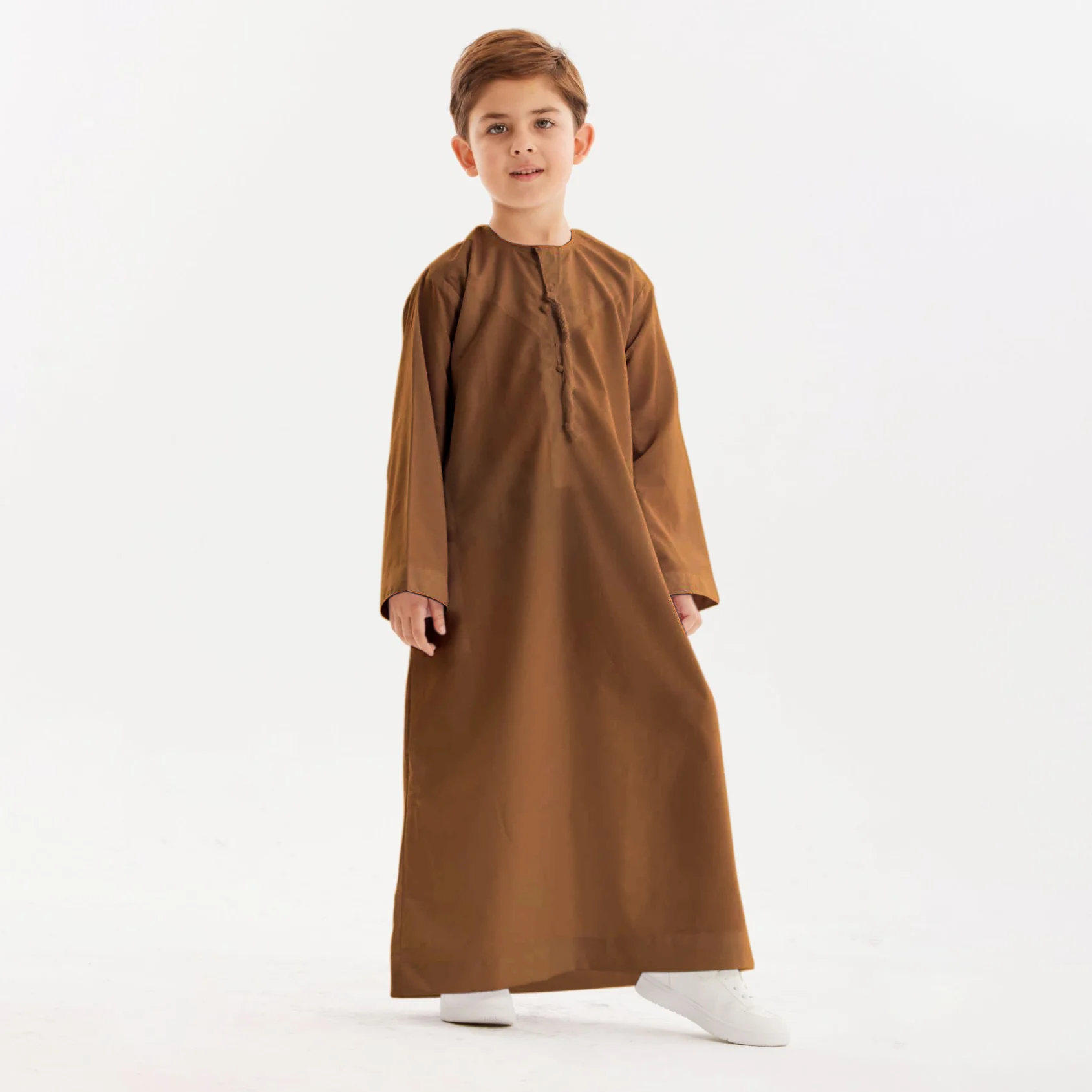 Brown Emirati Kandora-Kids - Image 4