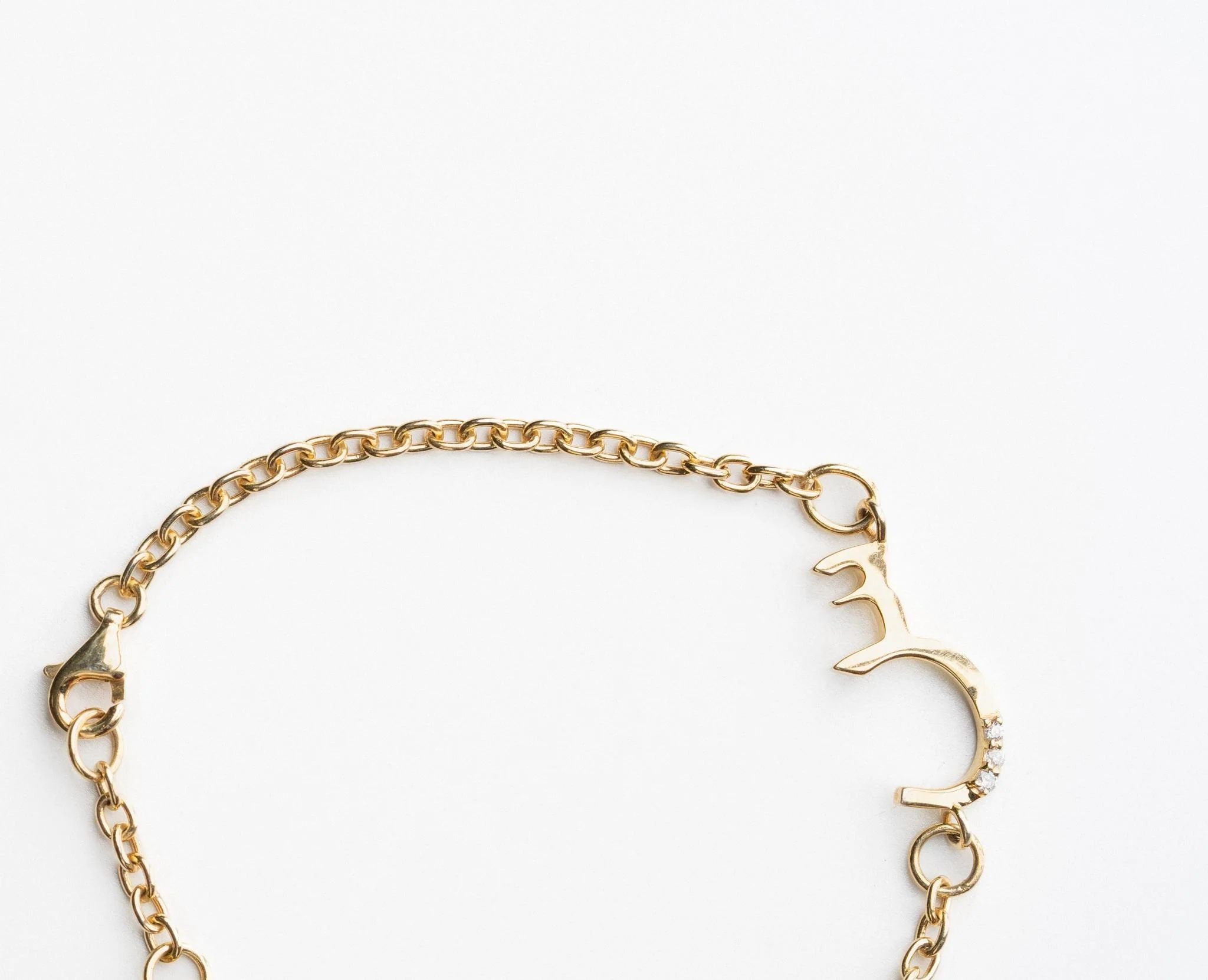 Butterfly Arabic Initial Bracelet Gold- Babies & Kids - Image 3