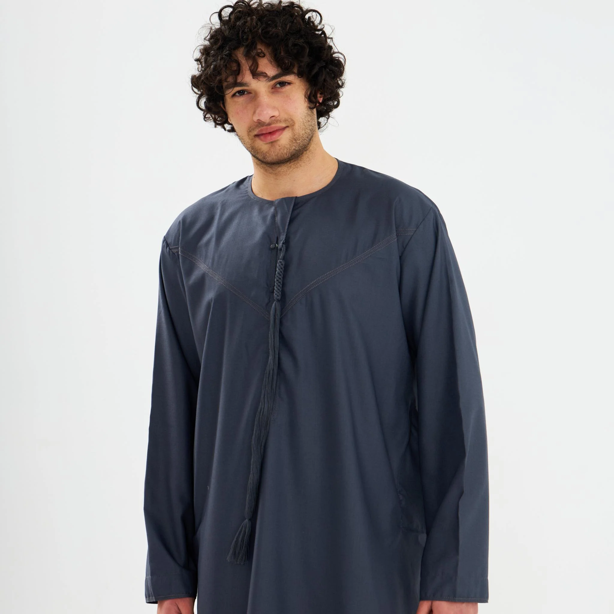Grey Emirati Kandora-Kids - Image 4