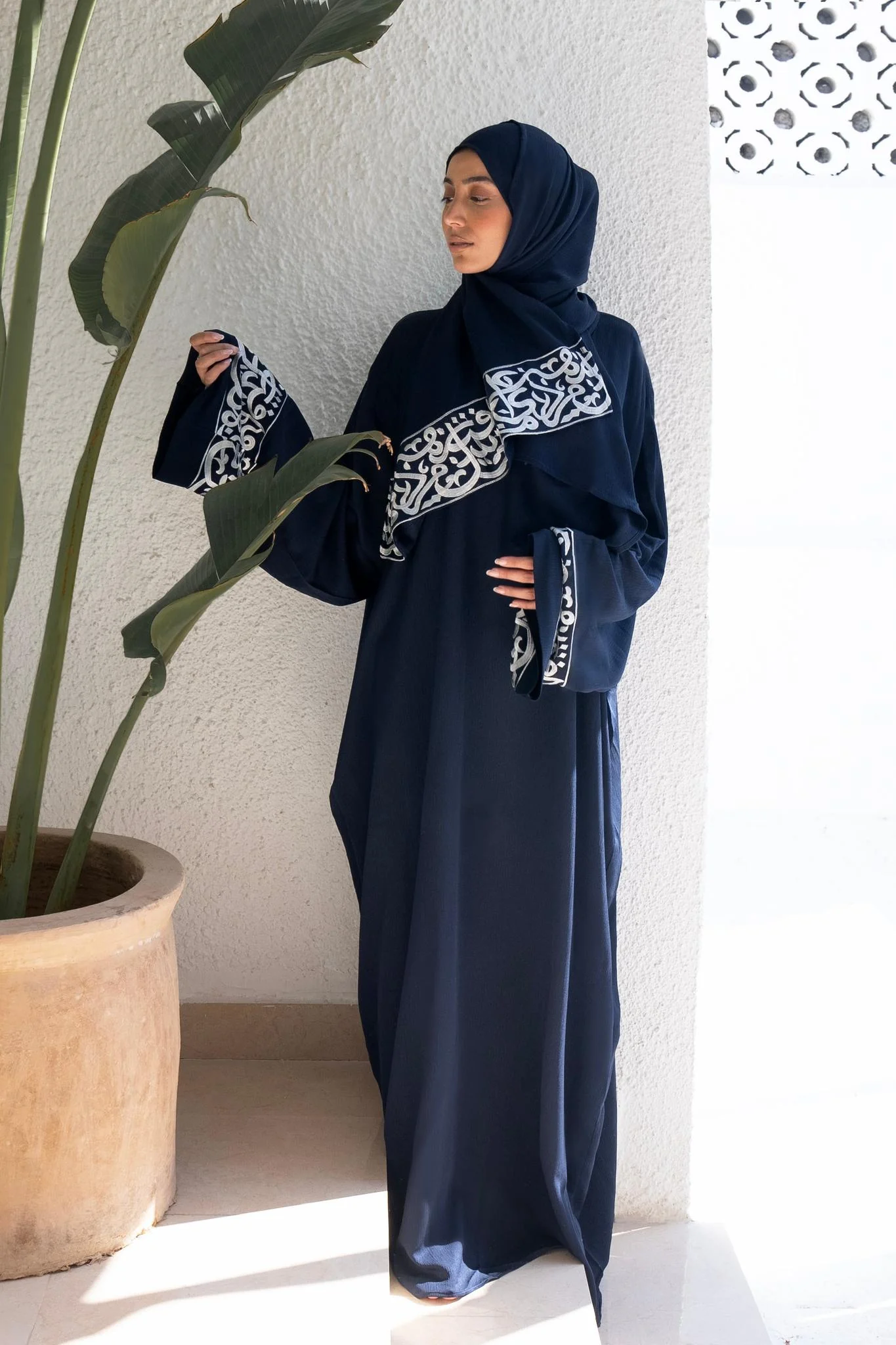 Navy Layali Prayer Abaya- Women - Image 4