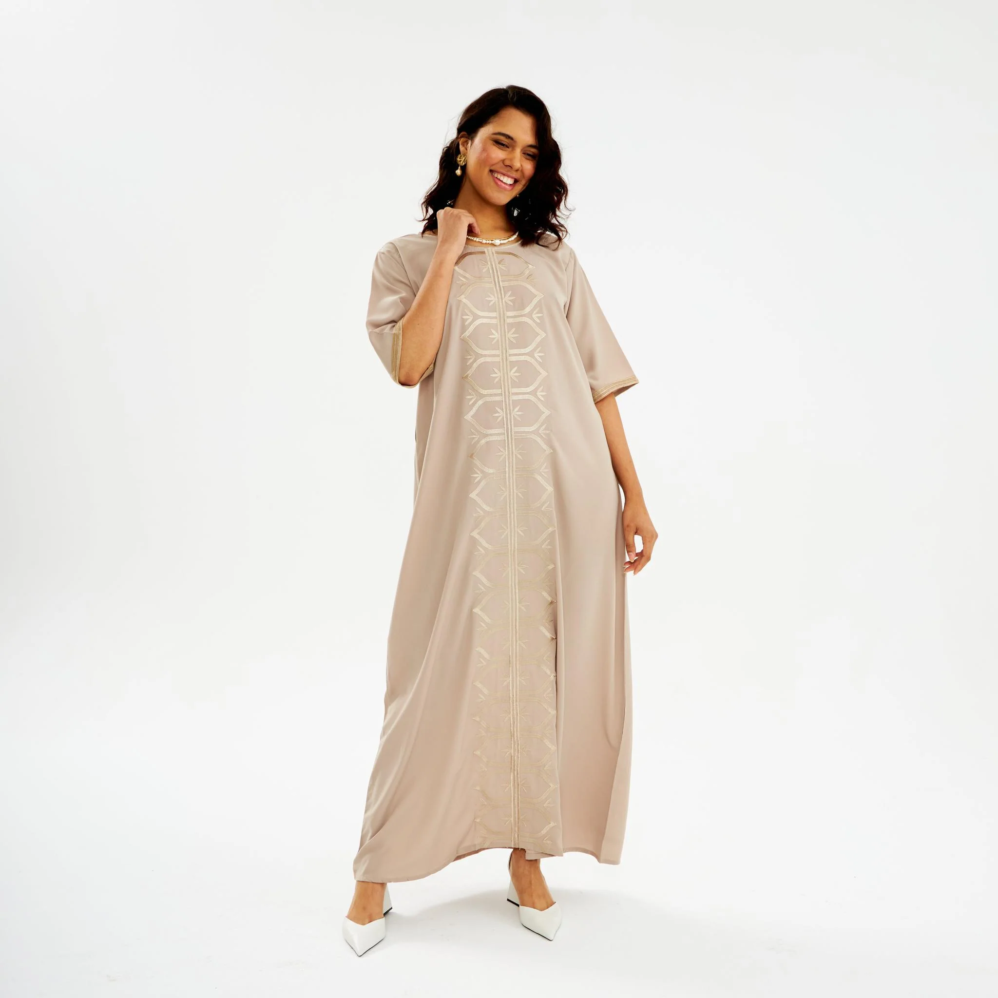 Malika Abaya Beige - Women - Image 3