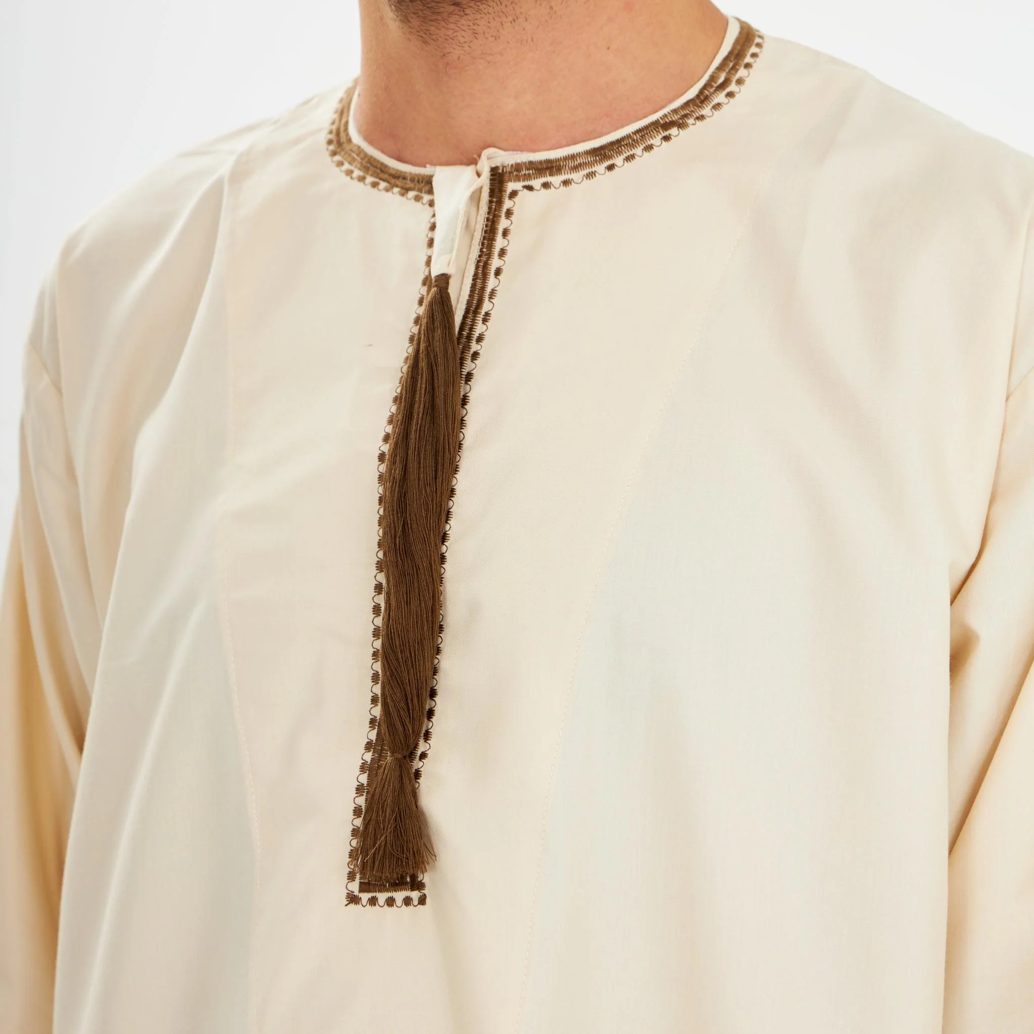 Omani Brown Kandora - Mens - Image 3