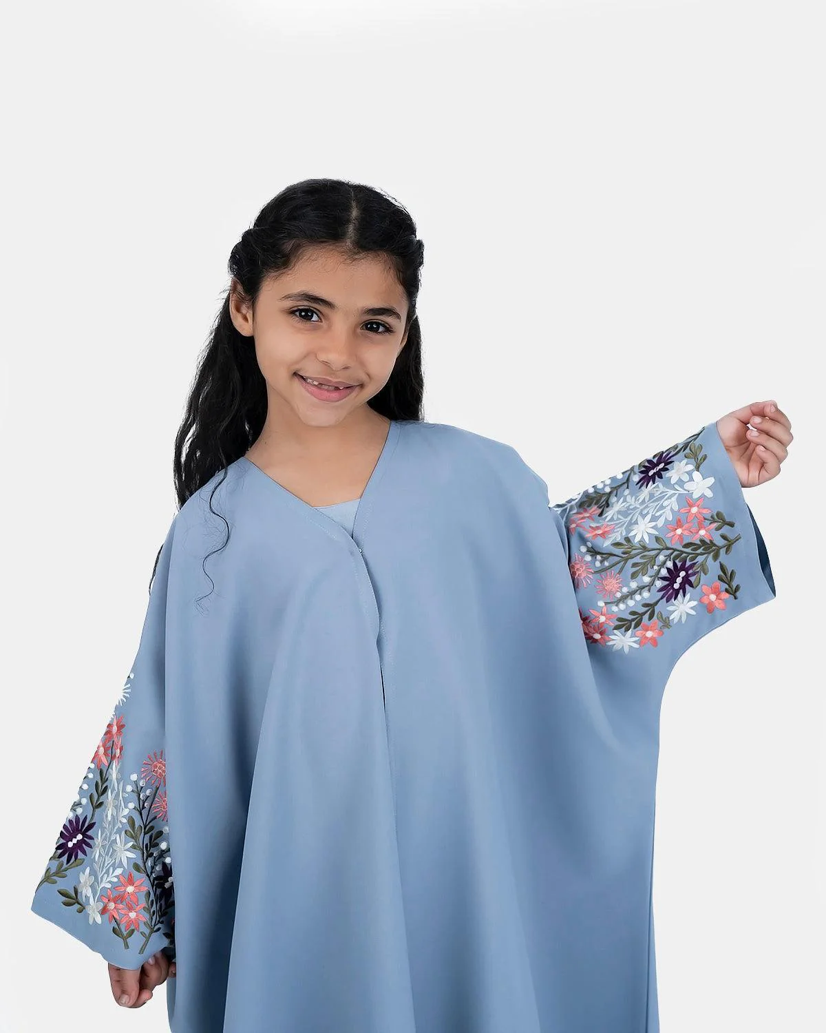 Zahra Abaya Grey- Kids