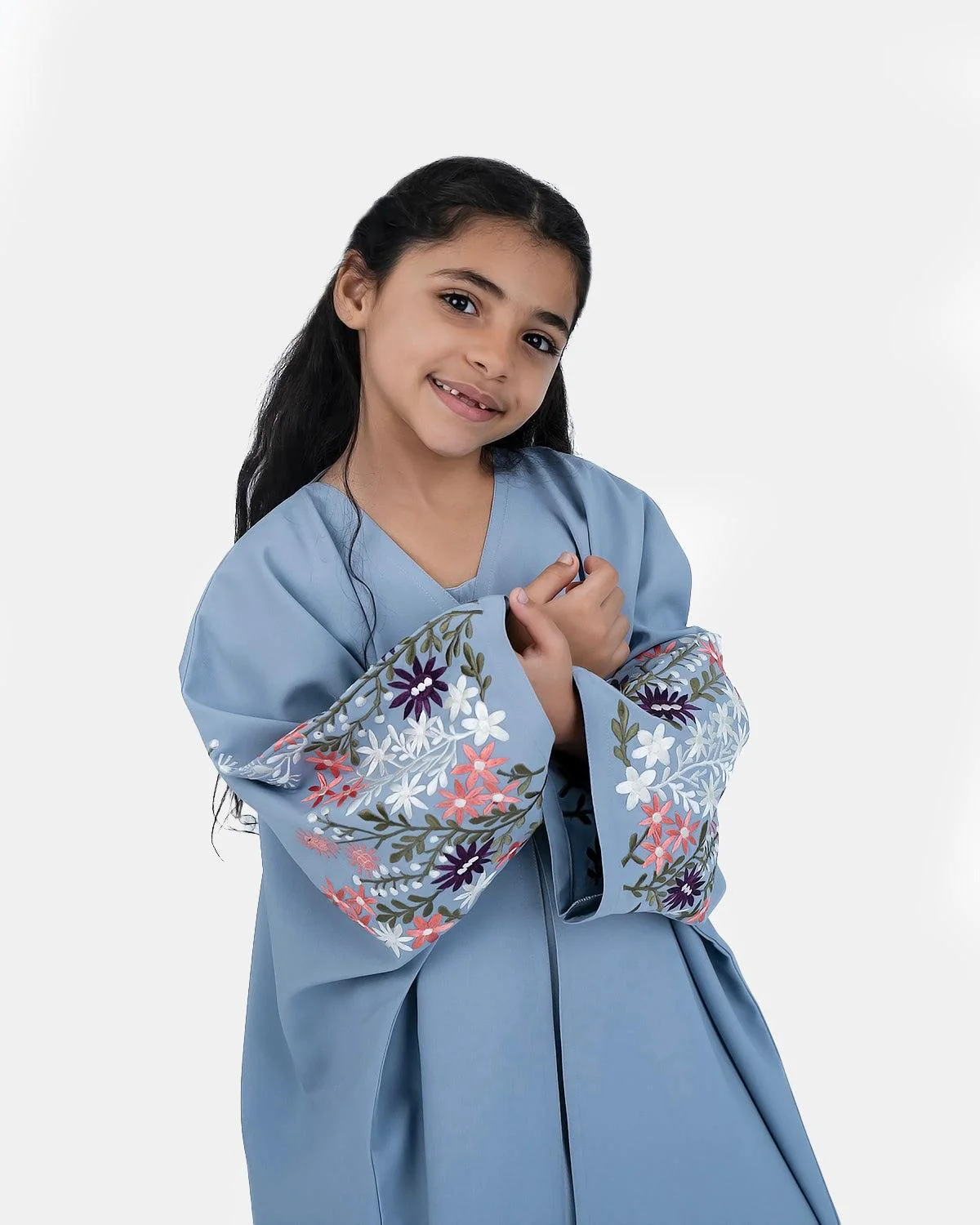 Zahra Abaya Grey- Kids - Image 2