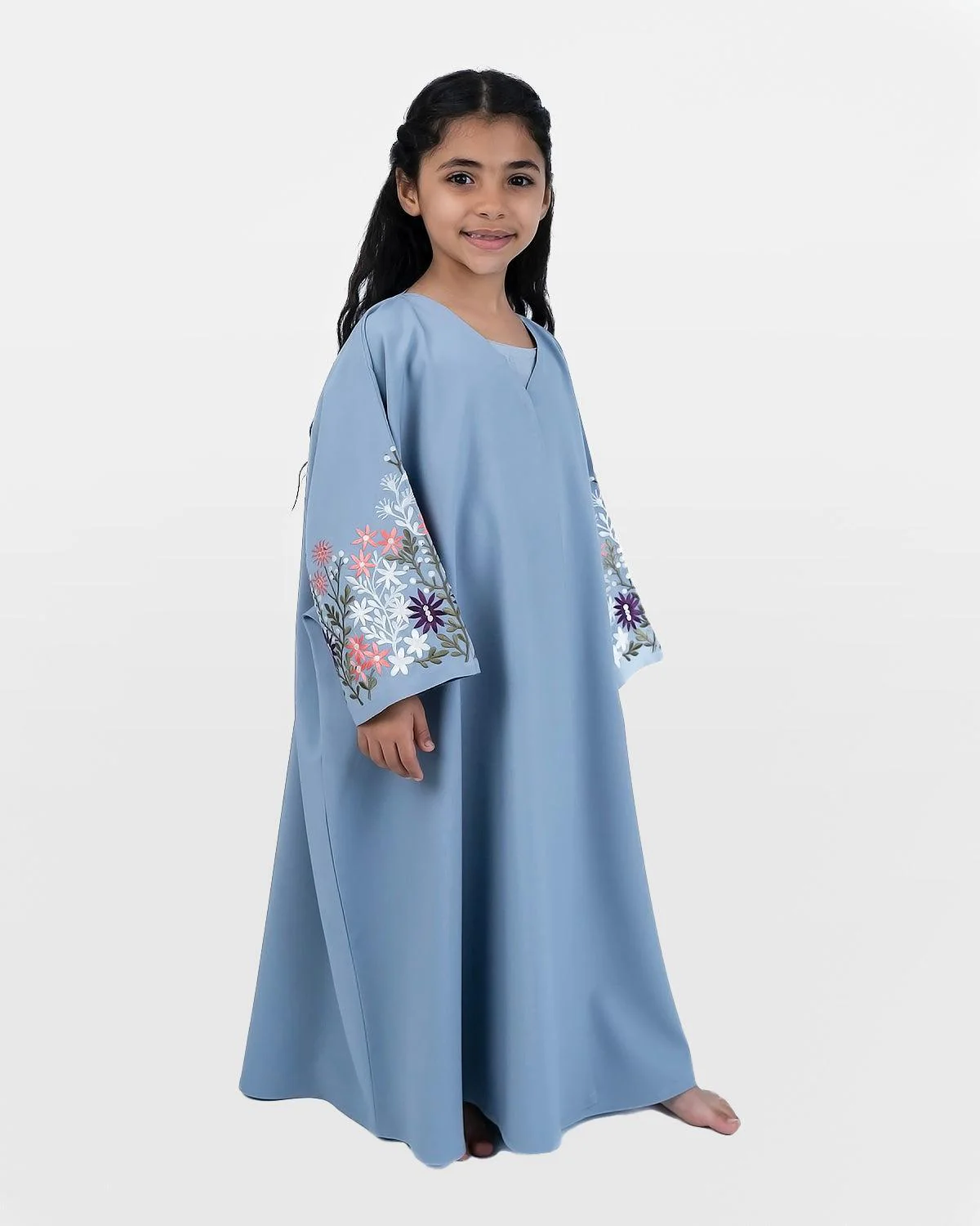 Zahra Abaya Grey- Kids - Image 4