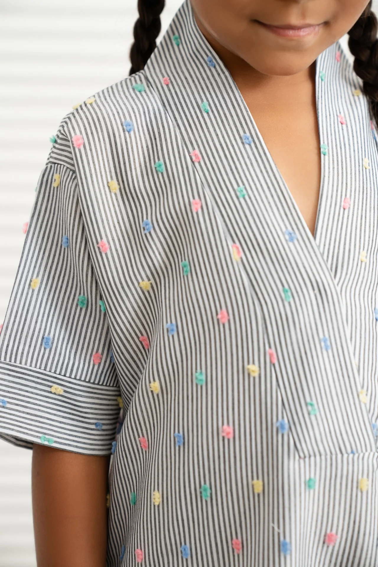 Cotton Candy Stripe Kaftan - Kids - Image 3