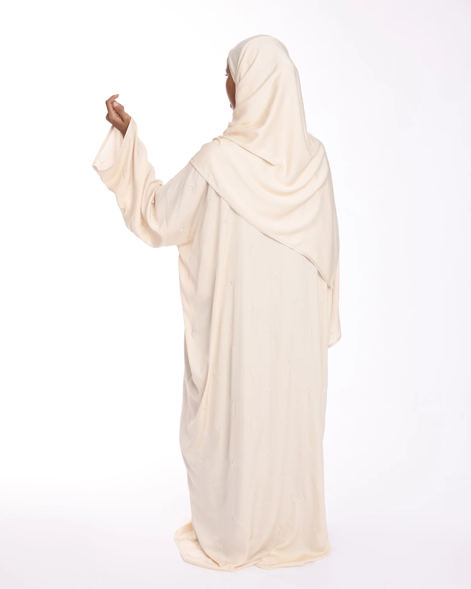 Cream Ahlam Prayer Abaya-Women - Image 3