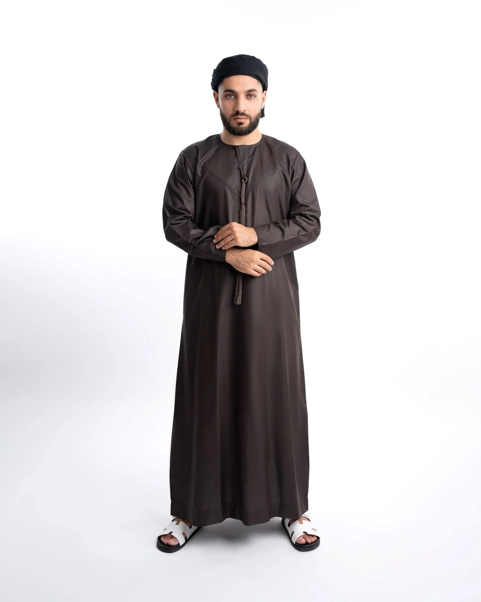 Dark Brown Emirati Kandora - Men - Image 4