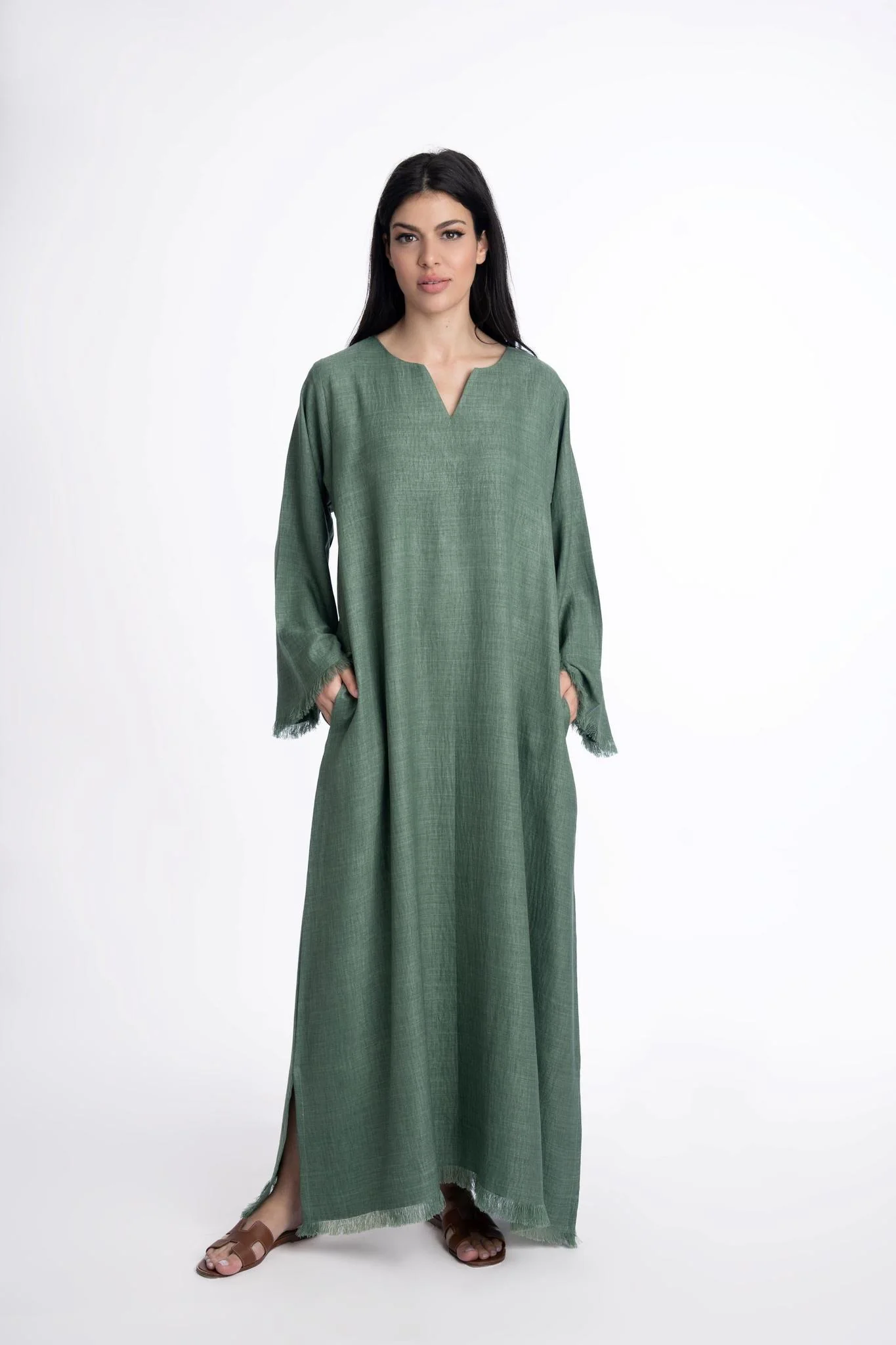 Haifa Linen Kaftan Women - Image 3