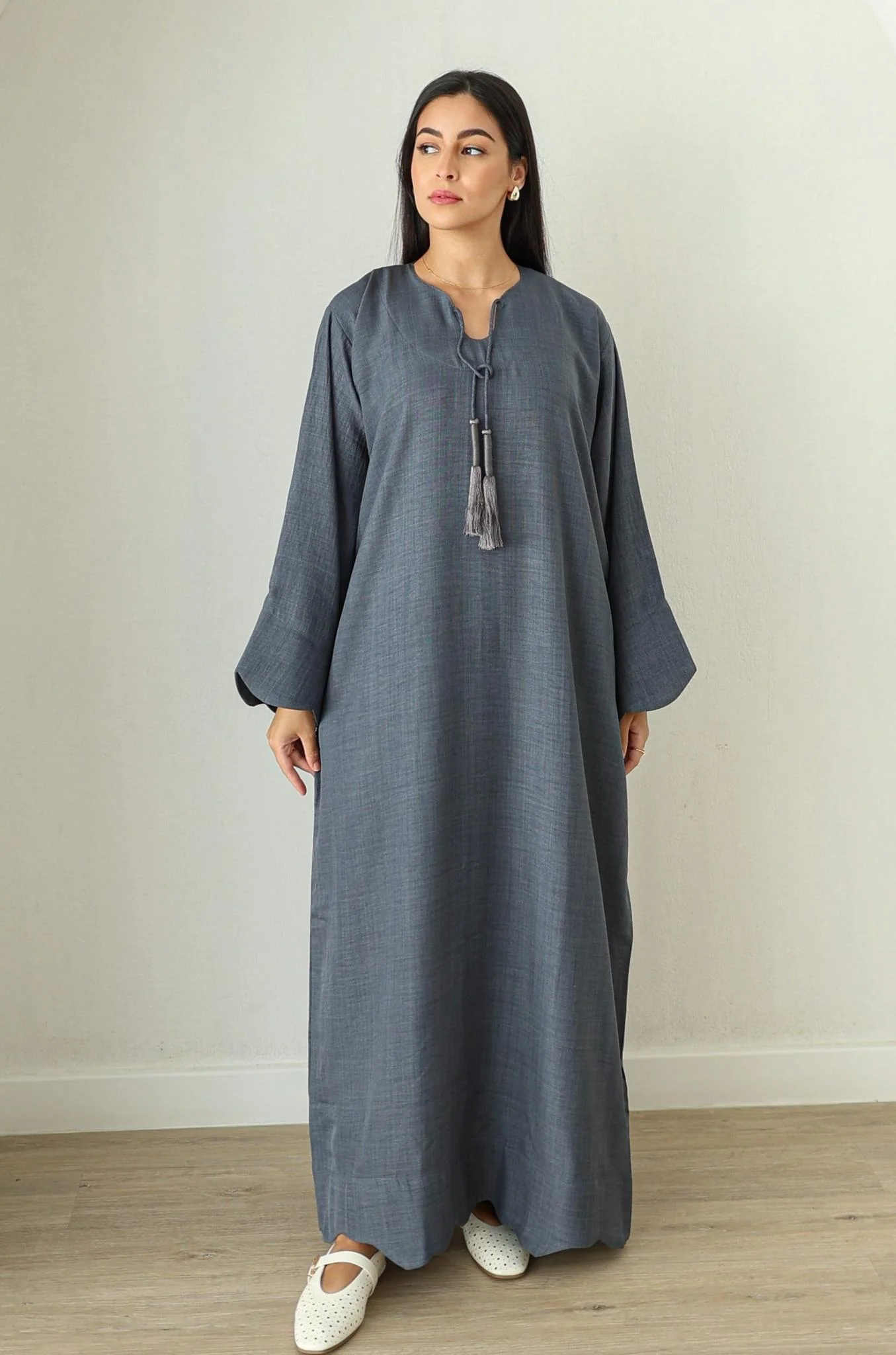 Huda Linen Kaftan Women - Image 3