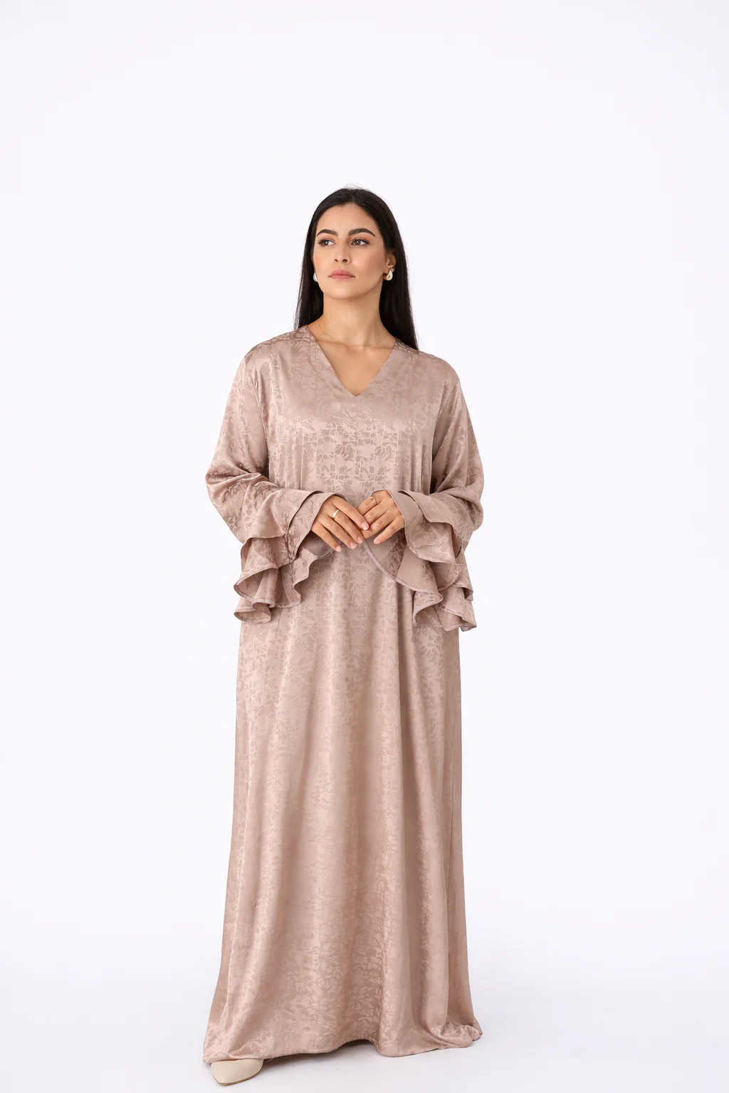 Jacquard Print Dress - Pink