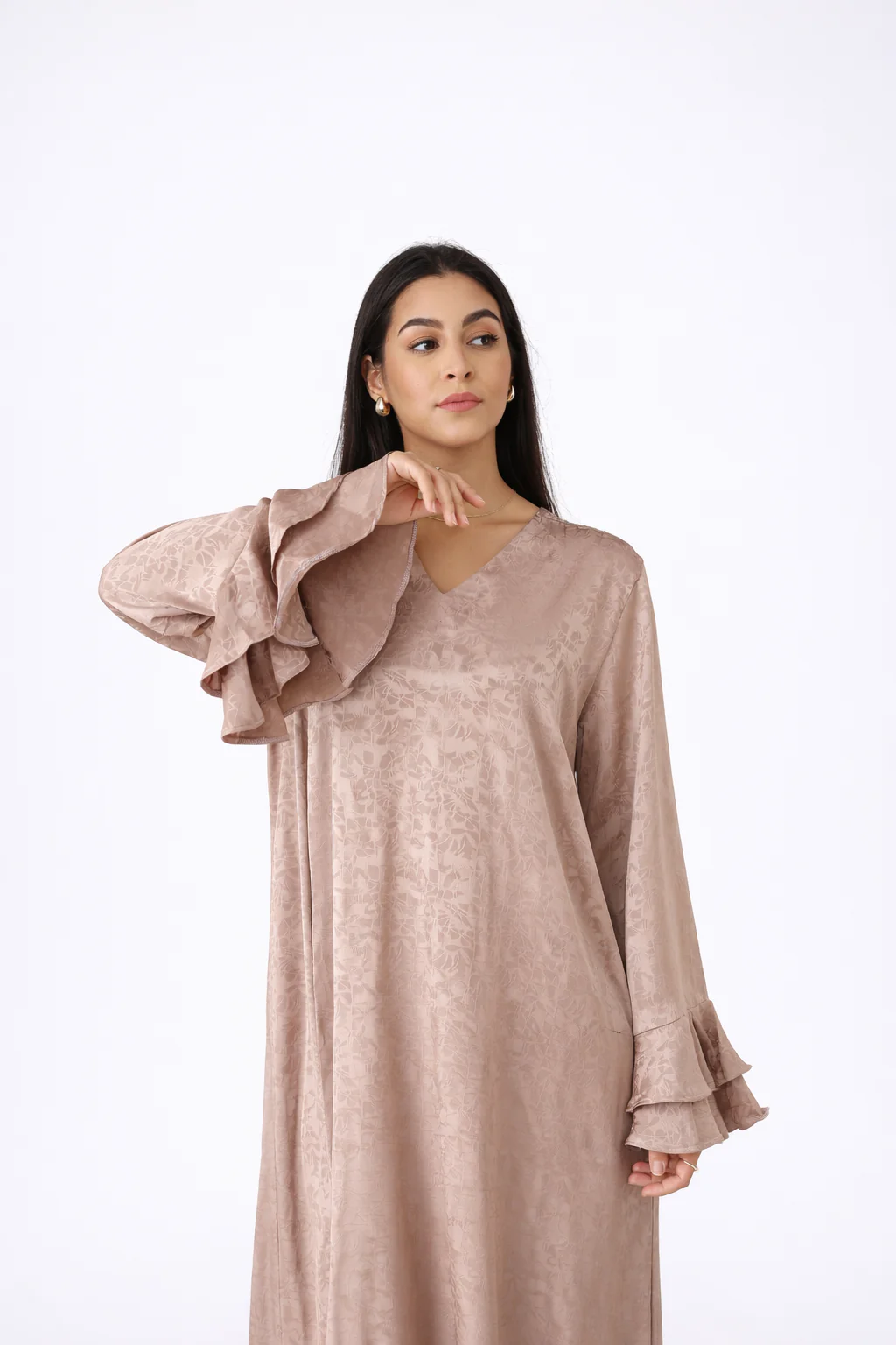 Jacquard Print Dress - Pink - Image 2