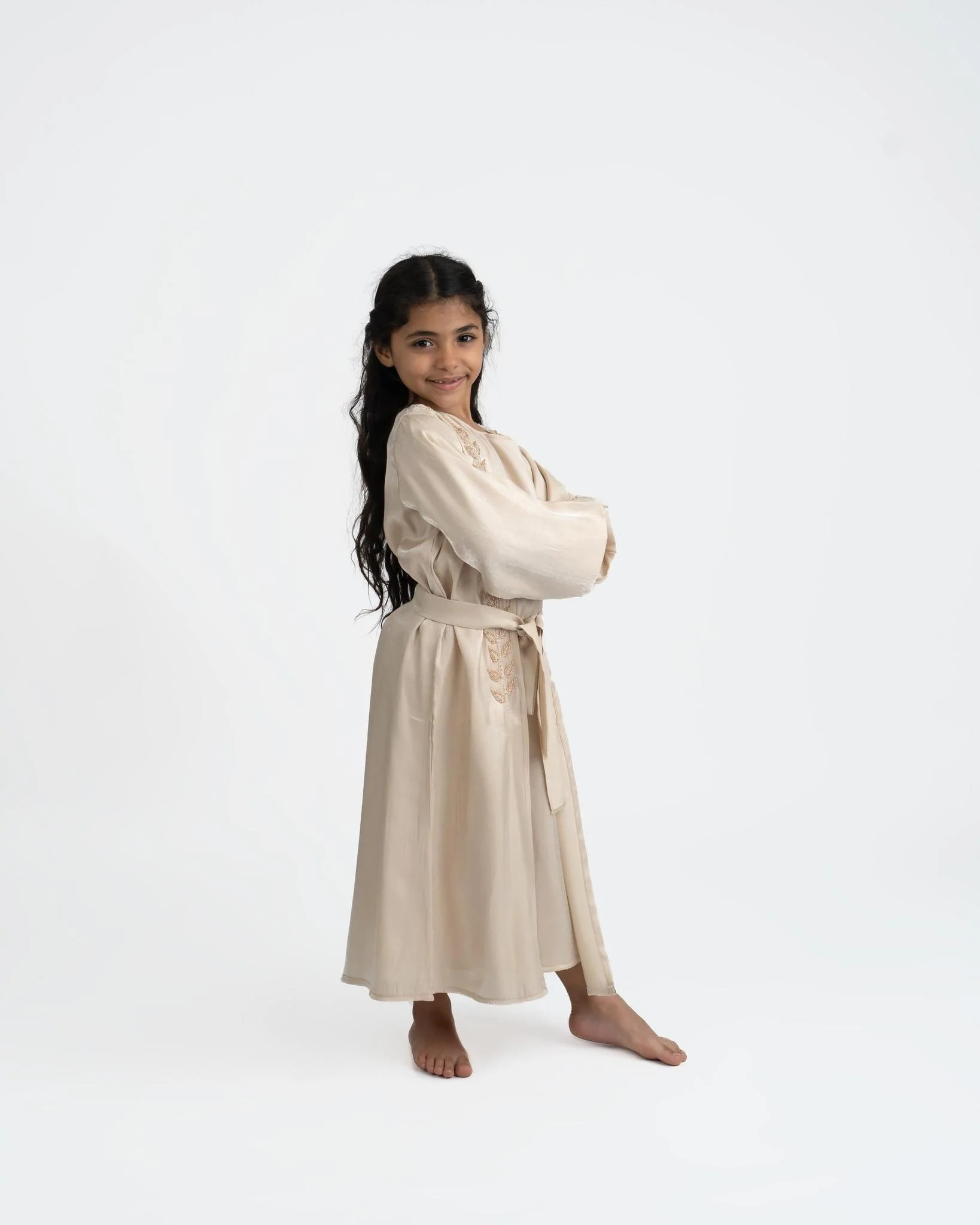 Layan Abaya Cream- Kids - Image 3