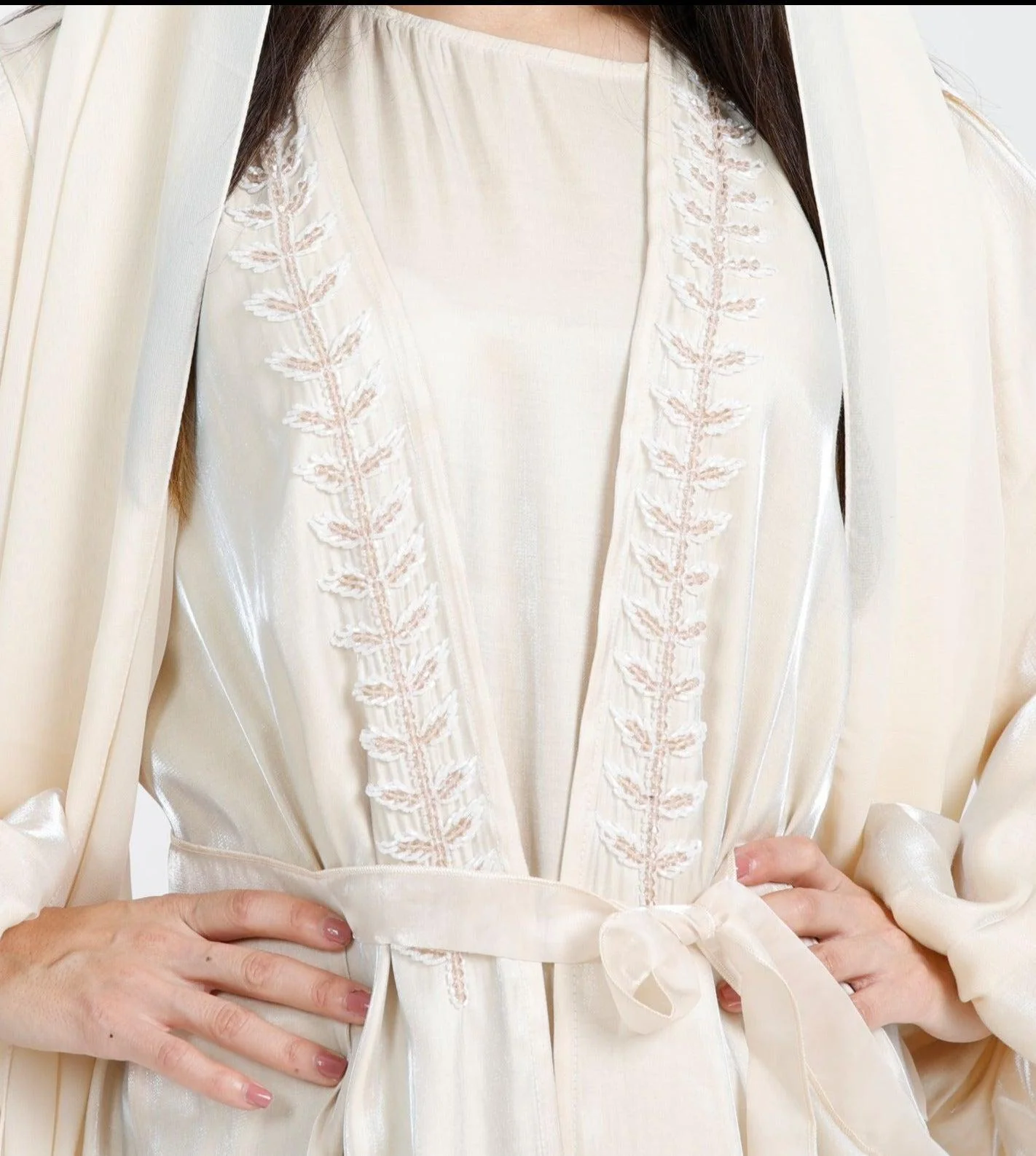 Layan Abaya Cream- Kids - Image 4