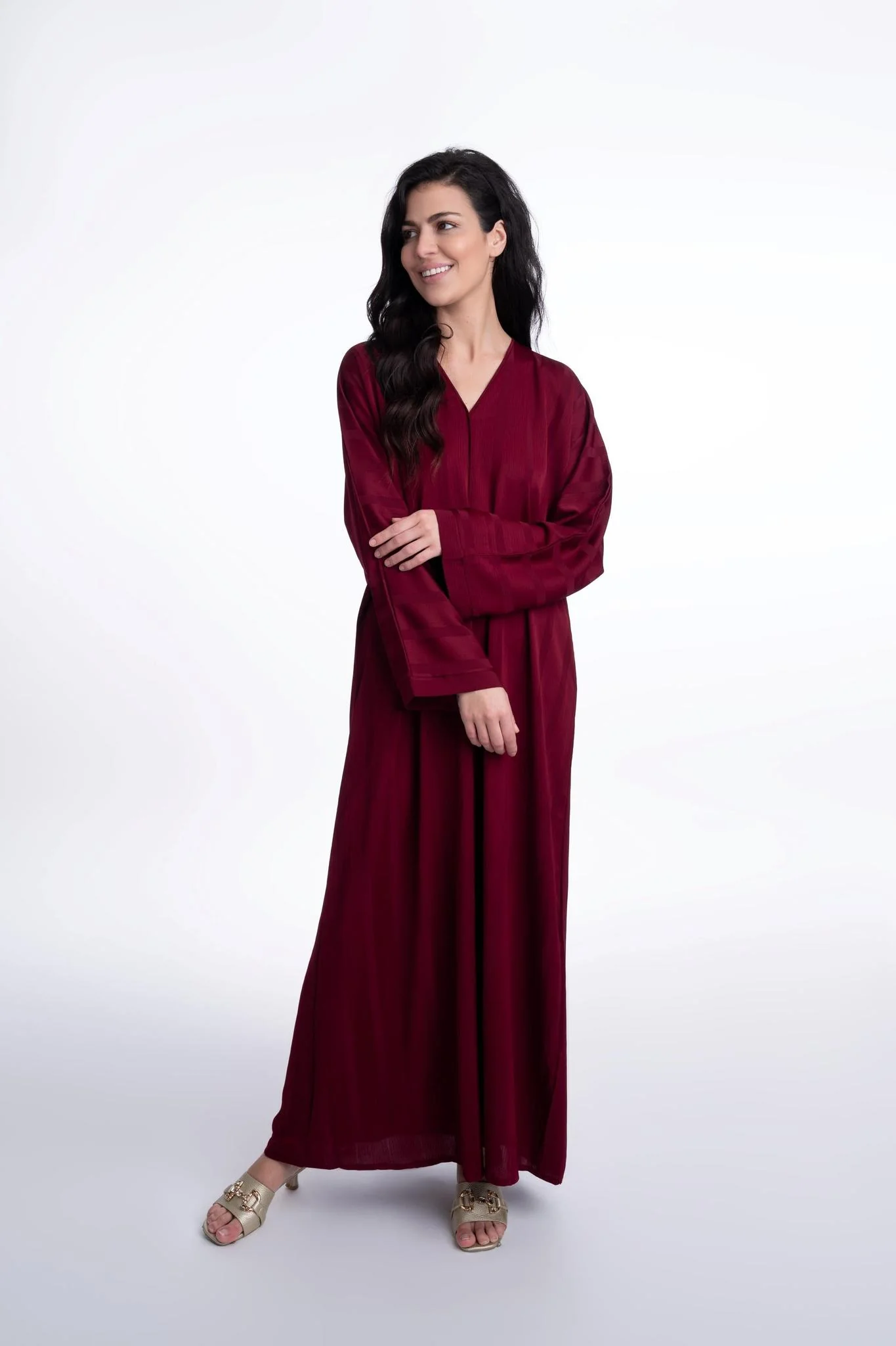 Maaria Abaya - Maroon - Image 4