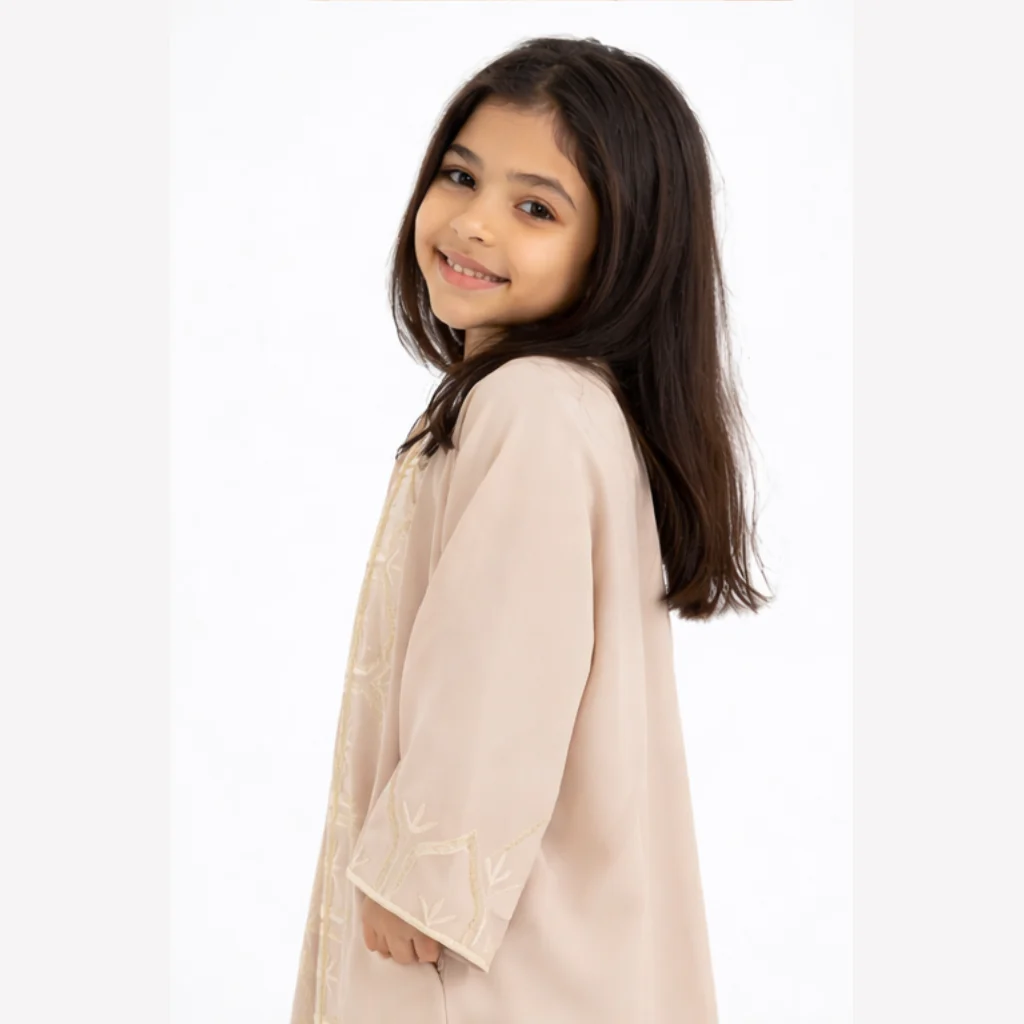 Malika Abaya Beige - Kids - Image 3