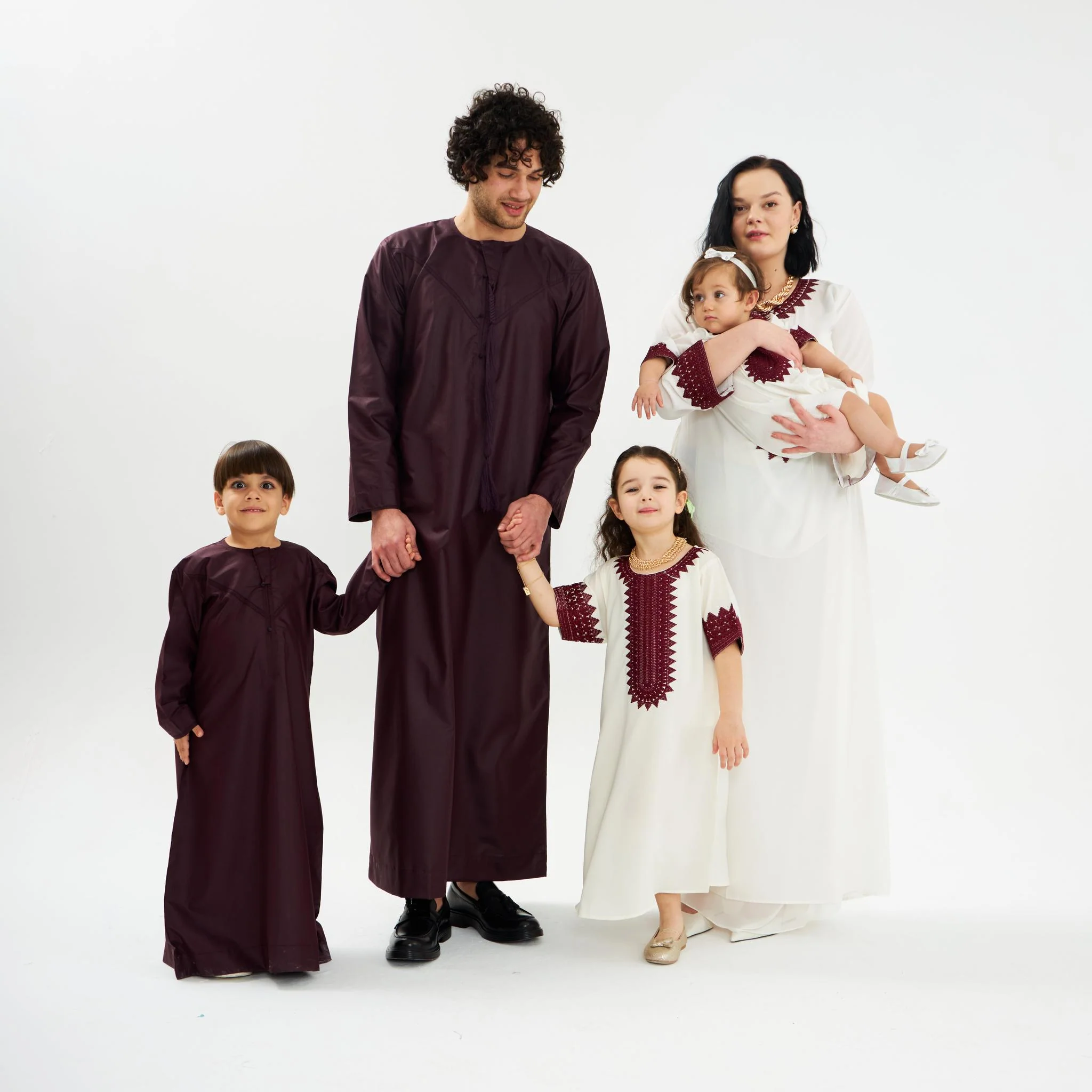Maroon Emirati Kandora-Babies - Image 5