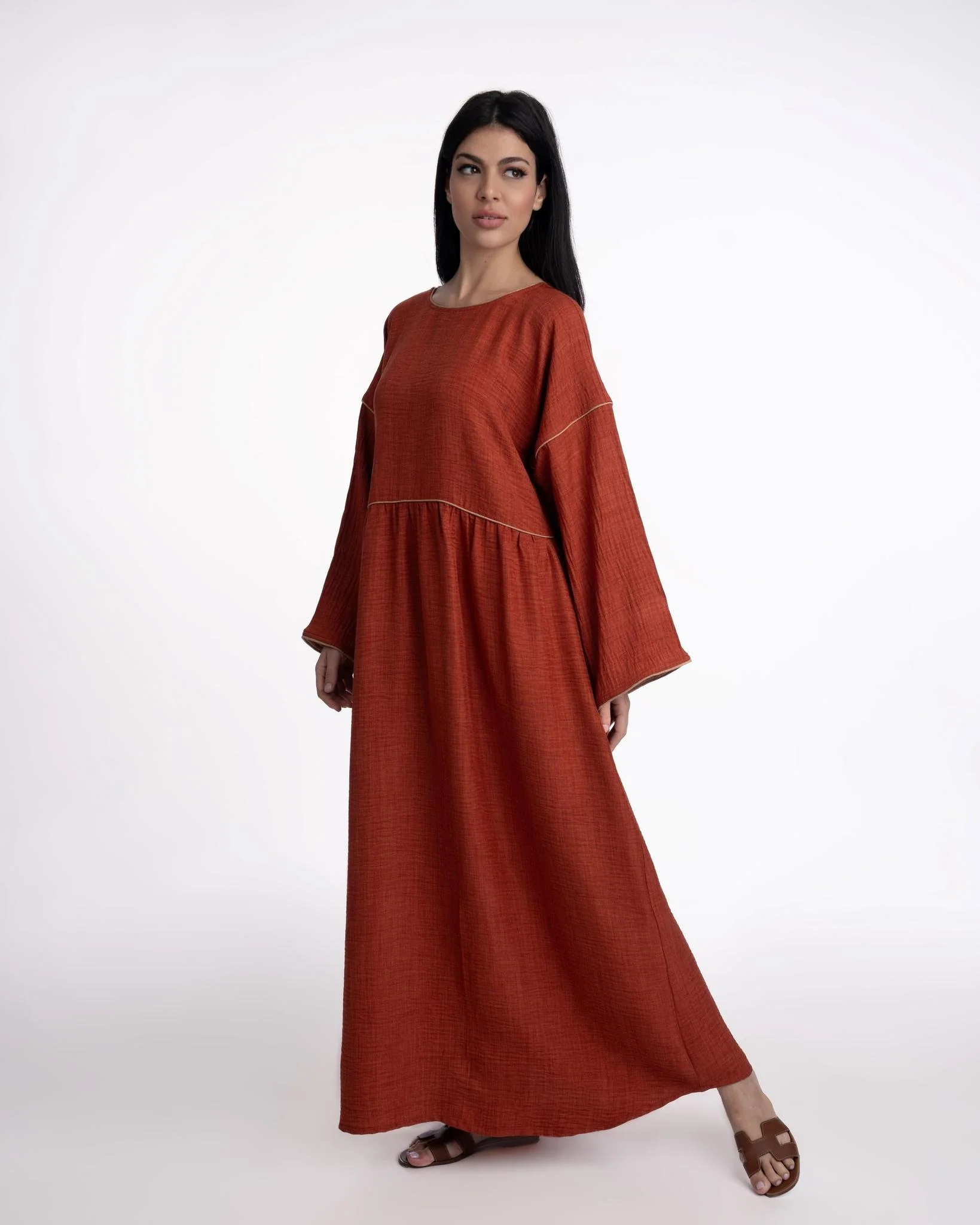 Marwa Linen Kaftan Woman - Image 3