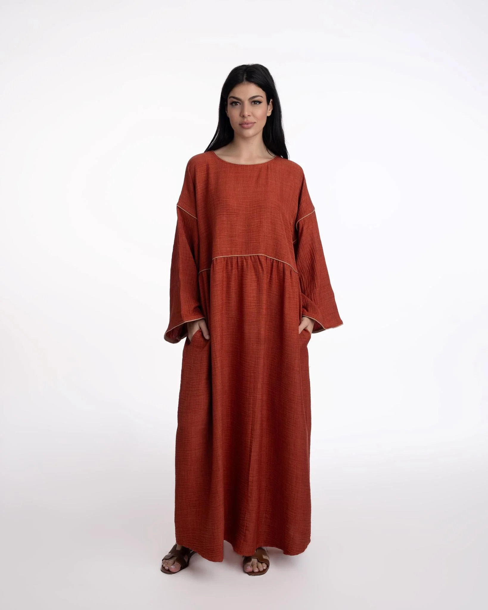 Marwa Linen Kaftan Woman - Image 4