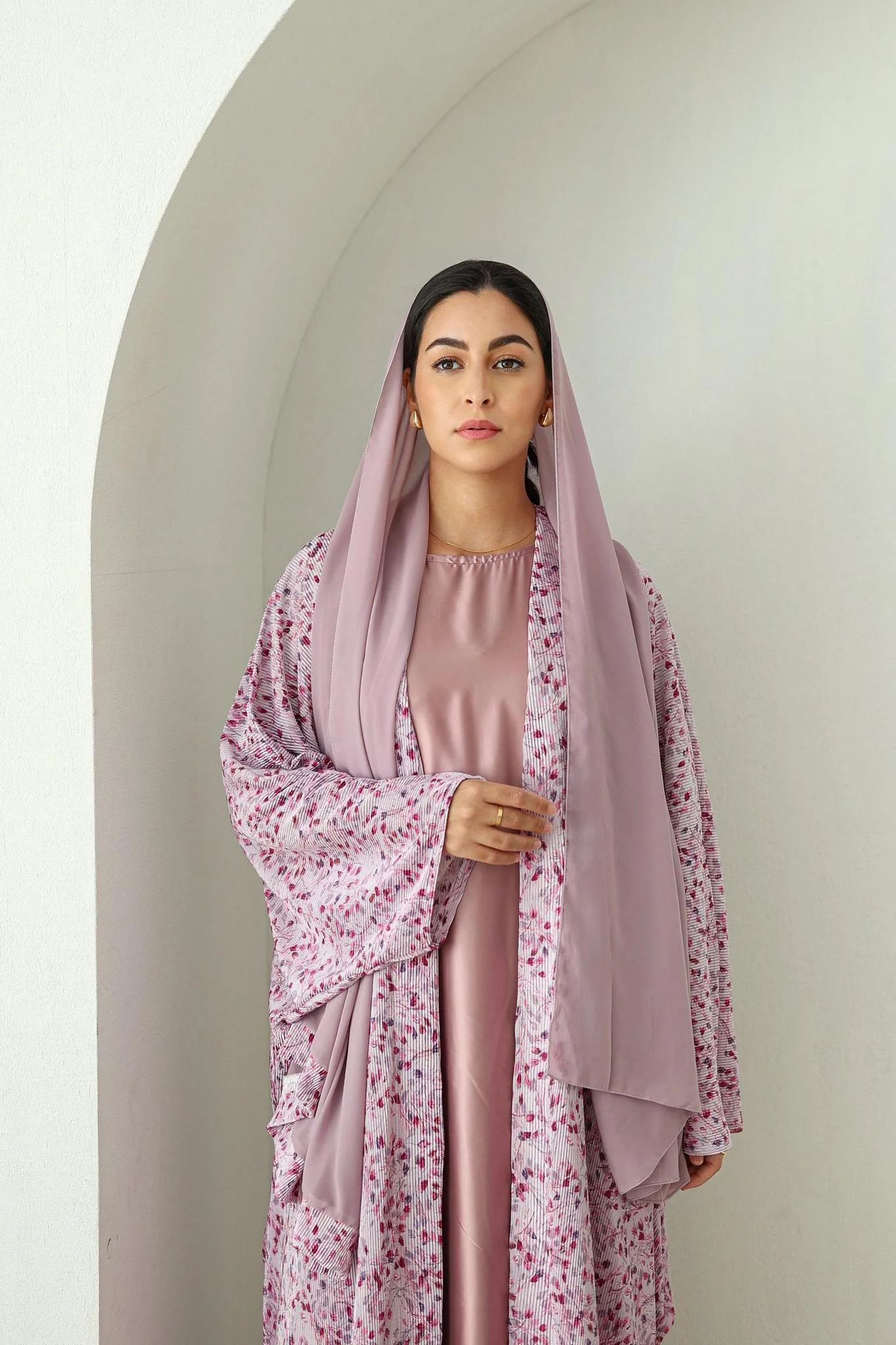 Ruba Printed Abaya -Floral - Image 3