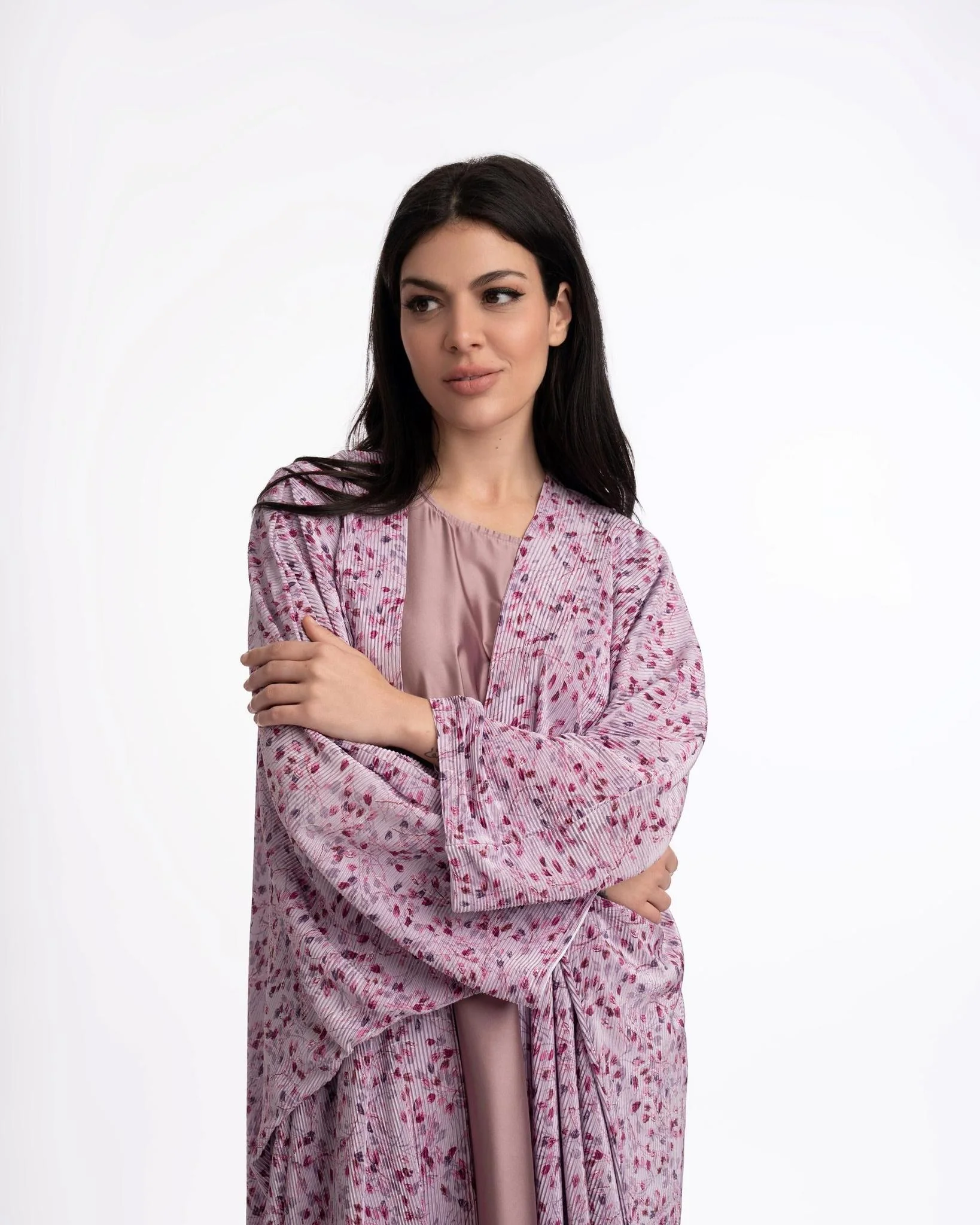 Ruba Printed Abaya -Floral - Image 4