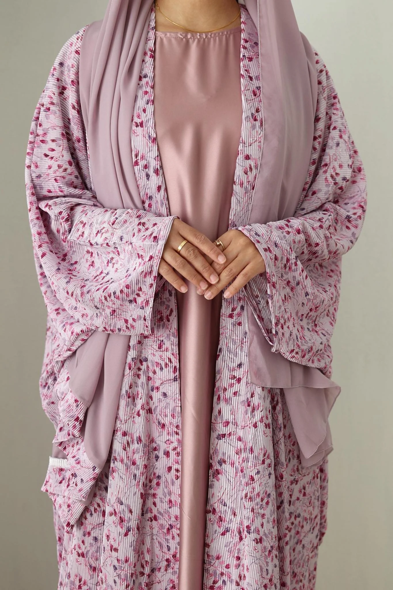 Ruba Printed Abaya -Floral - Image 5