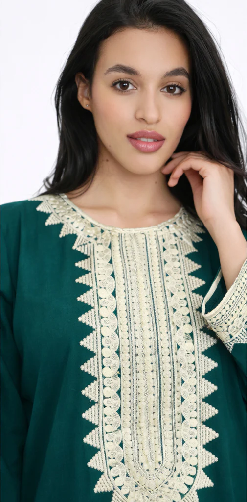 Sereen Green Jalabeya-Women - Image 3
