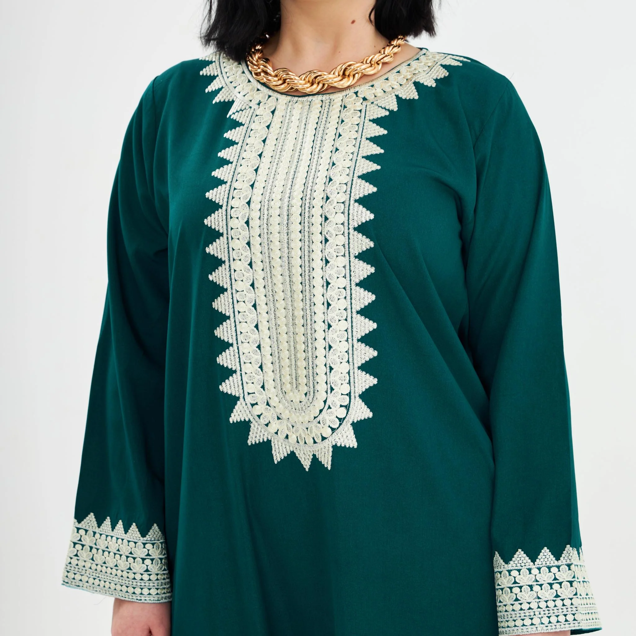 Sereen Green Jalabeya-Women - Image 4