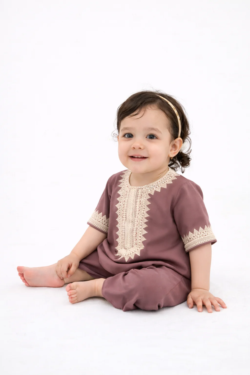 Sereen Dusky Taupe Jalabeya-Babies