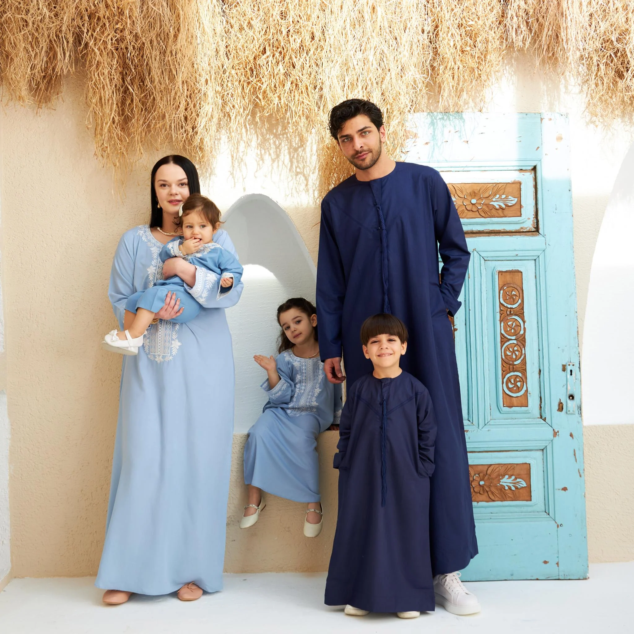 Sheikha Blue Jalabeya-Kids - Image 3