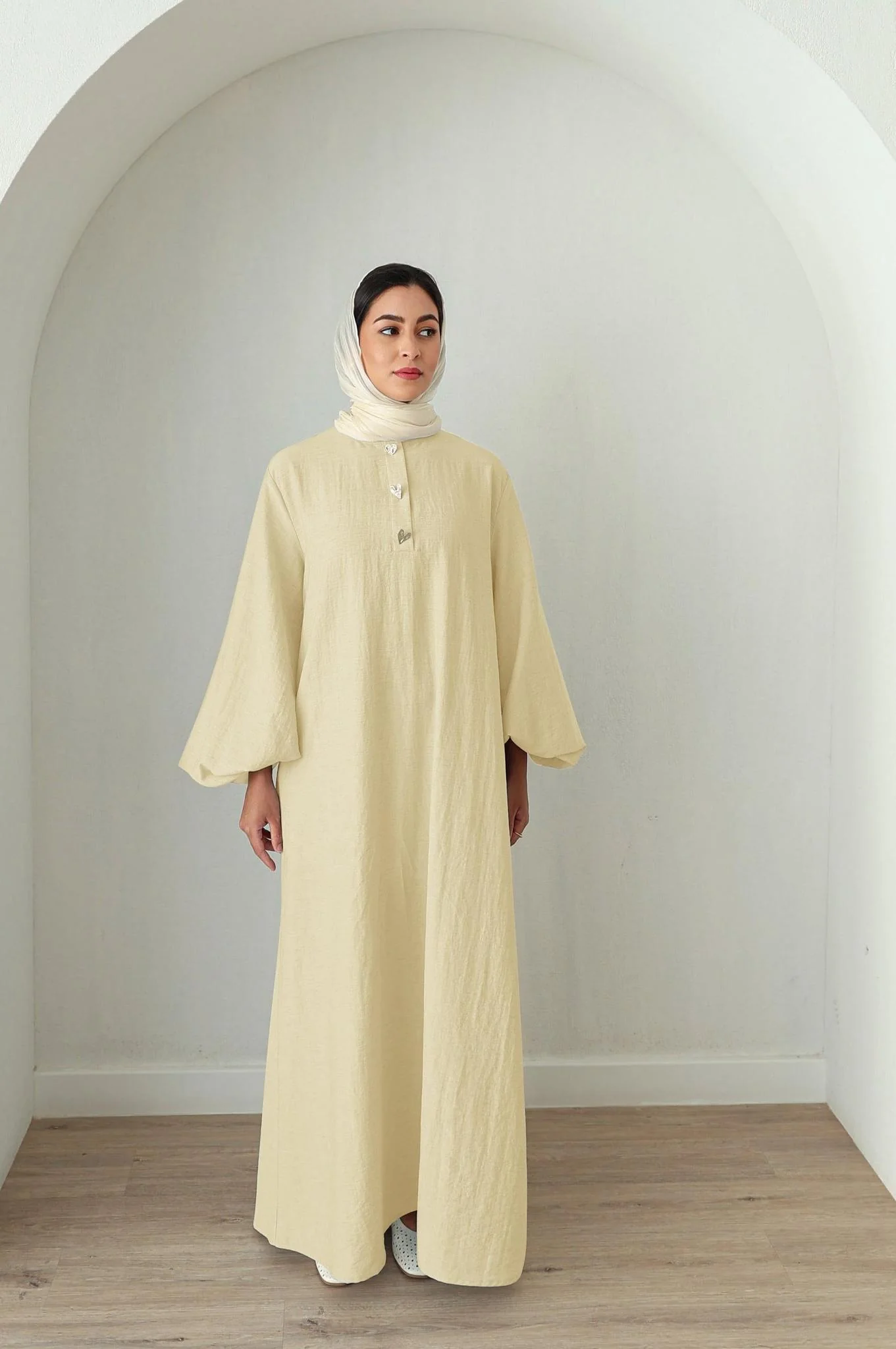 Summer Hearts Dress - Butter Yellow - Image 3