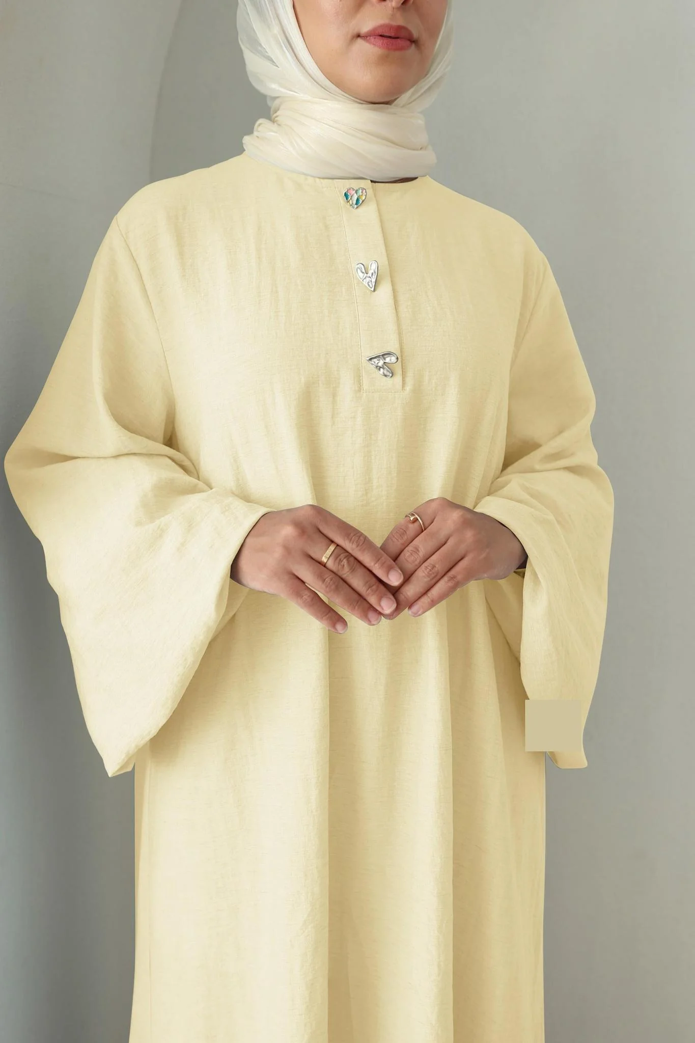 Summer Hearts Dress - Butter Yellow - Image 4