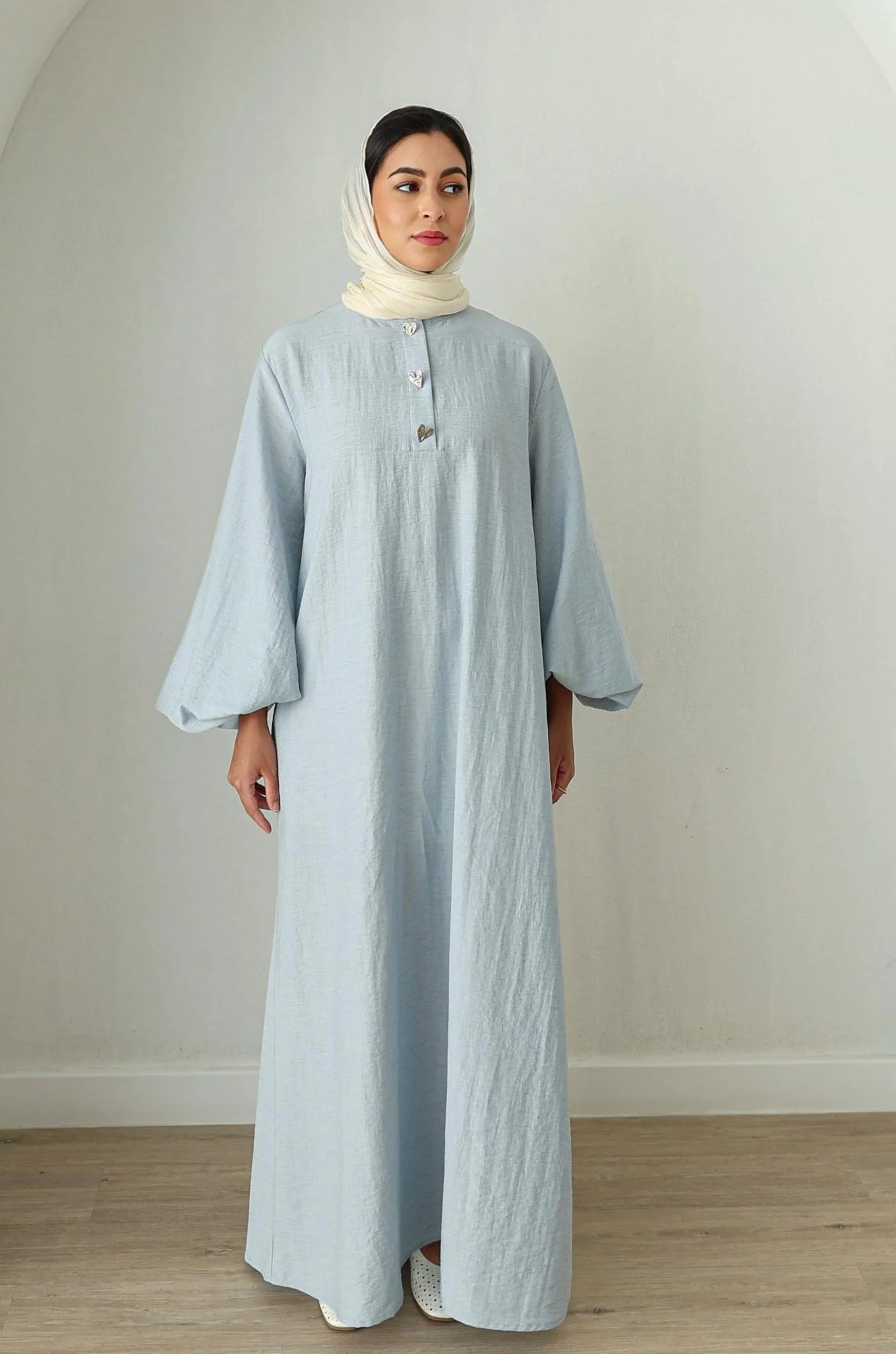 Summer Hearts Dress - Sky Blue - Image 3