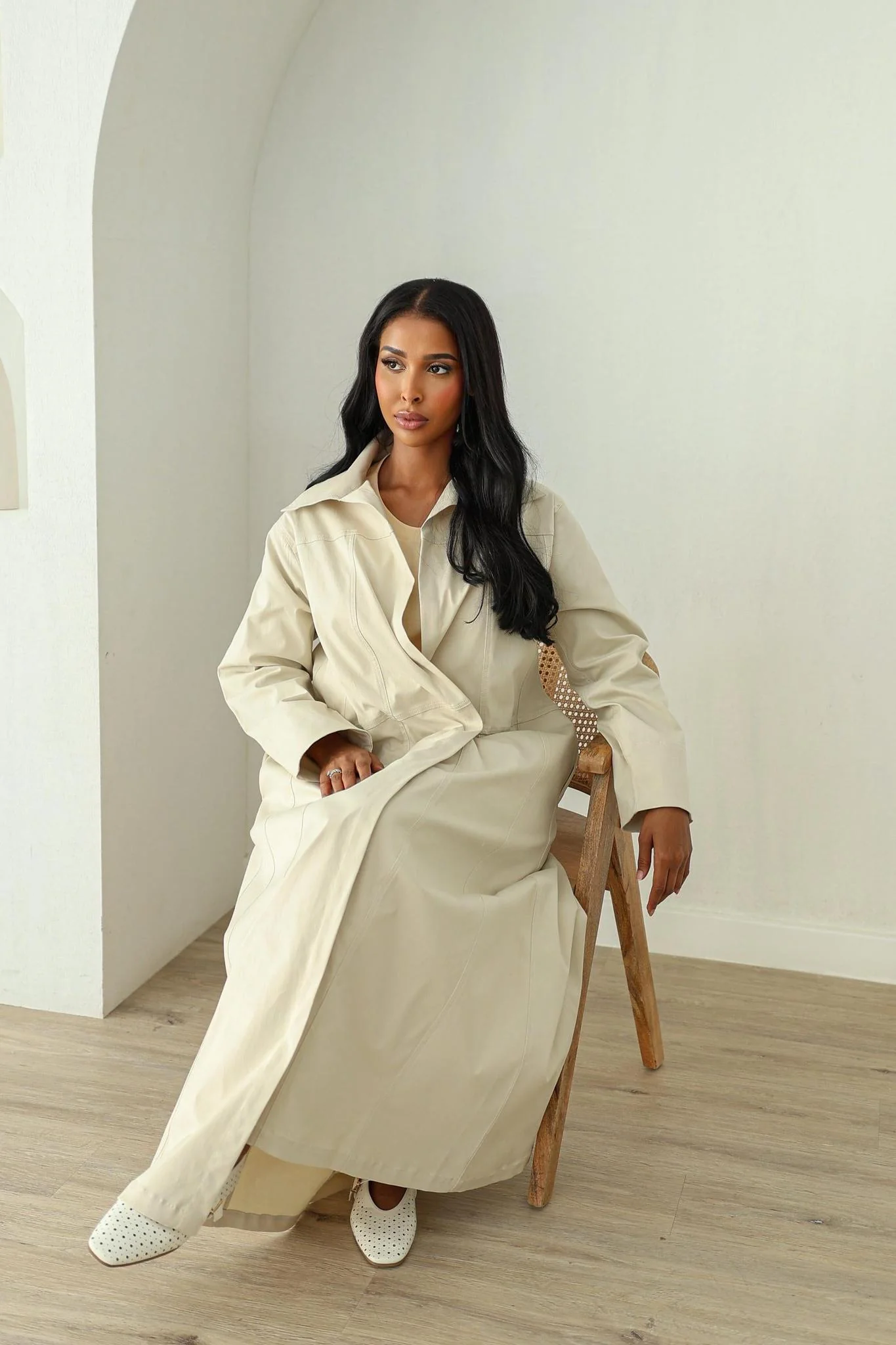 The Abaya Jacket-Off White - Image 3