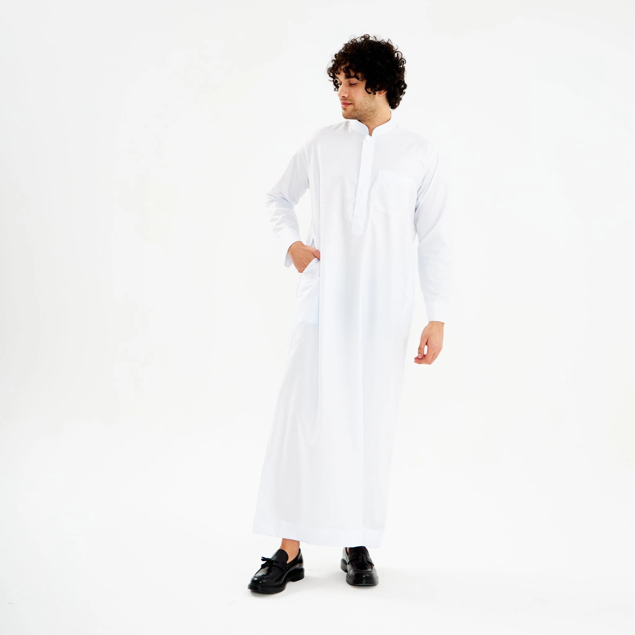 White Kuwaiti Dishdasha-Mens - Image 3