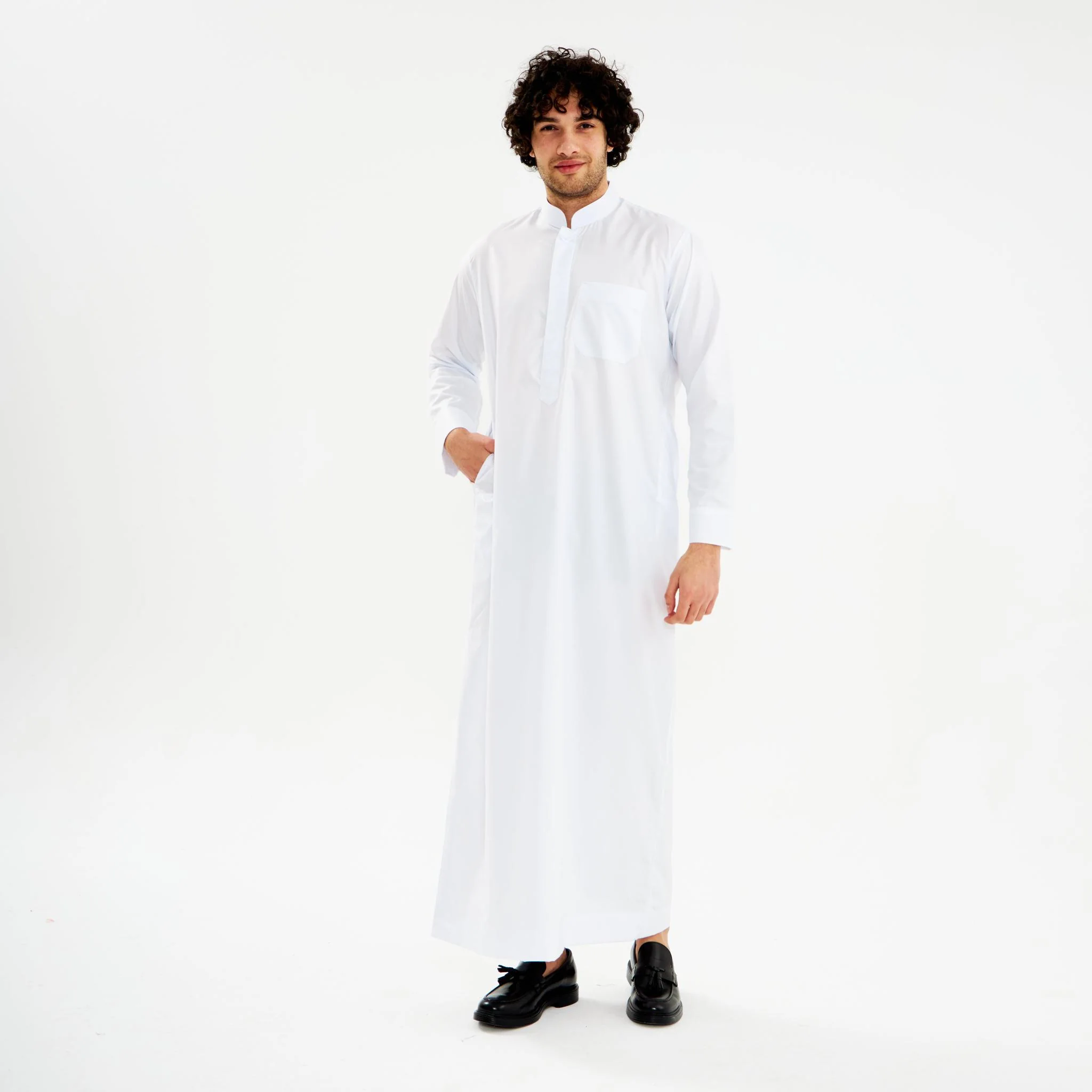 White Kuwaiti Dishdasha-Mens - Image 4